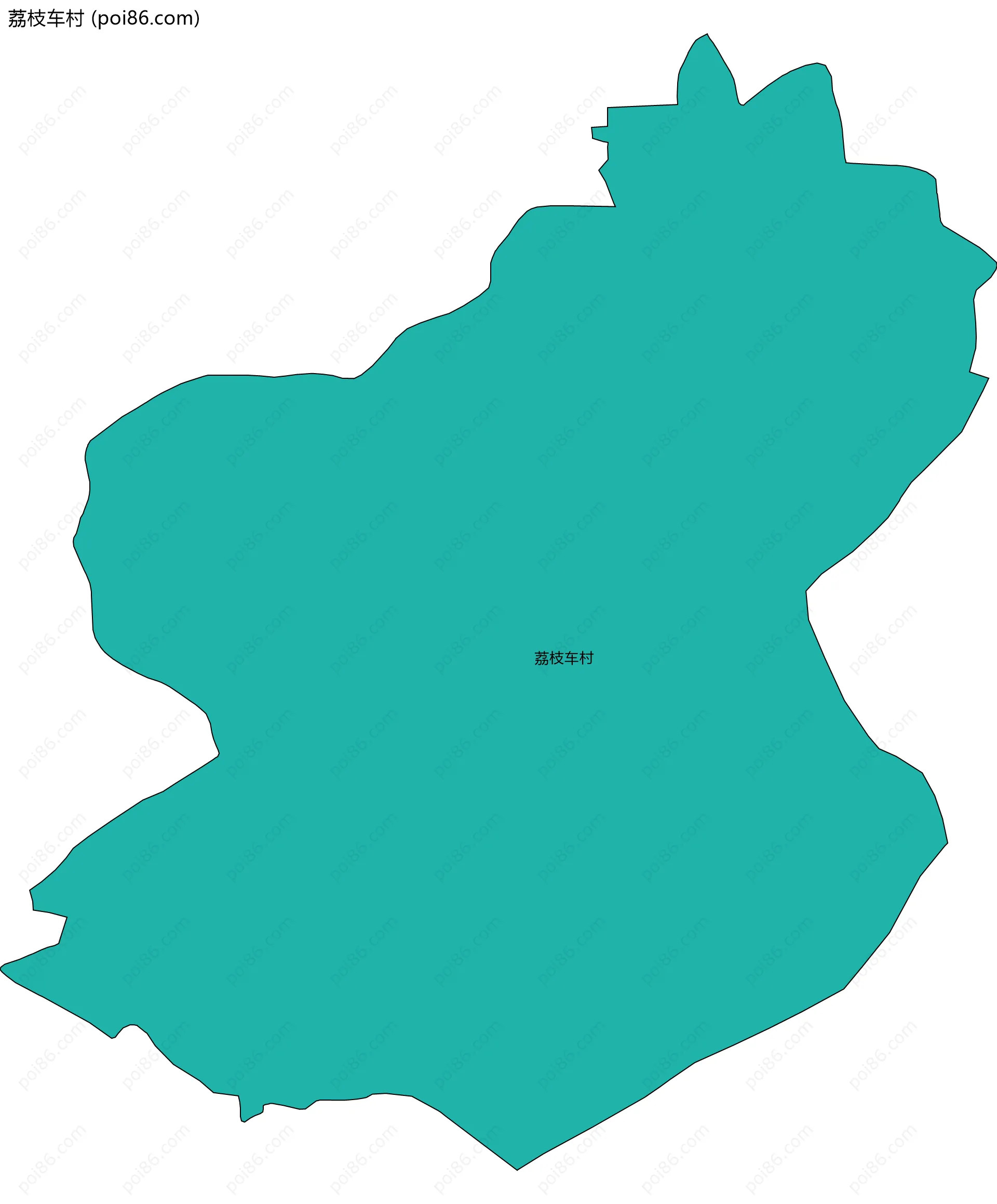 荔枝车村边界地图