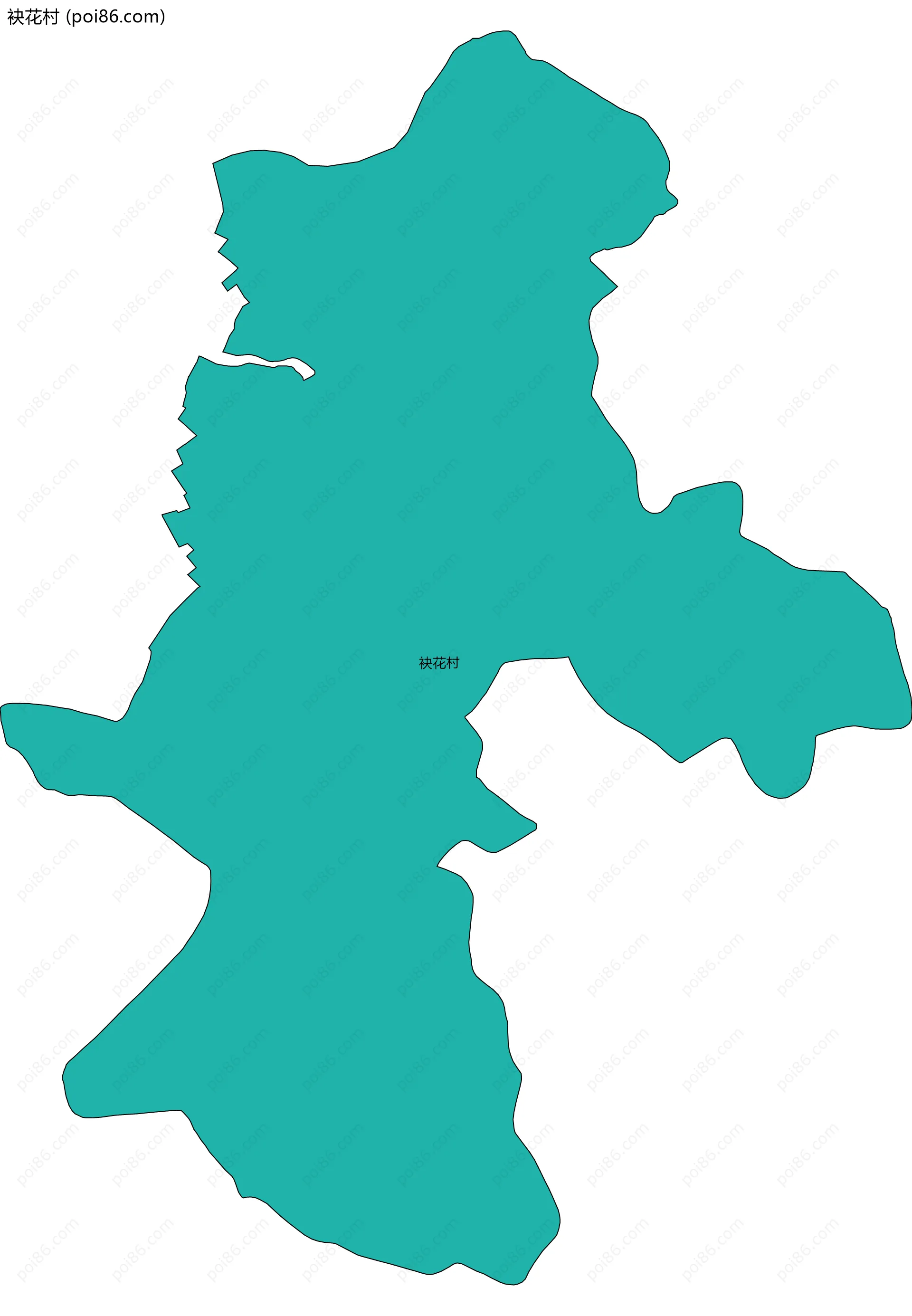 袂花村边界地图