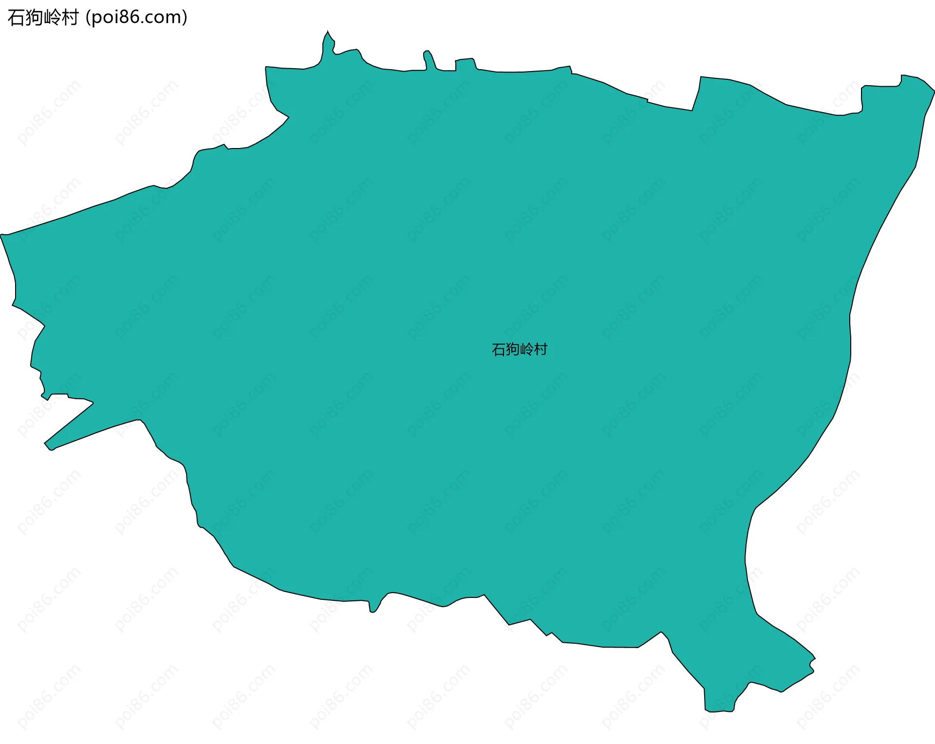 石狗岭村边界地图