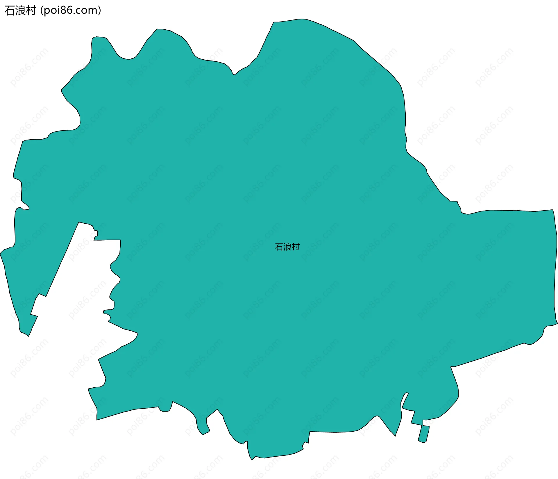 石浪村边界地图