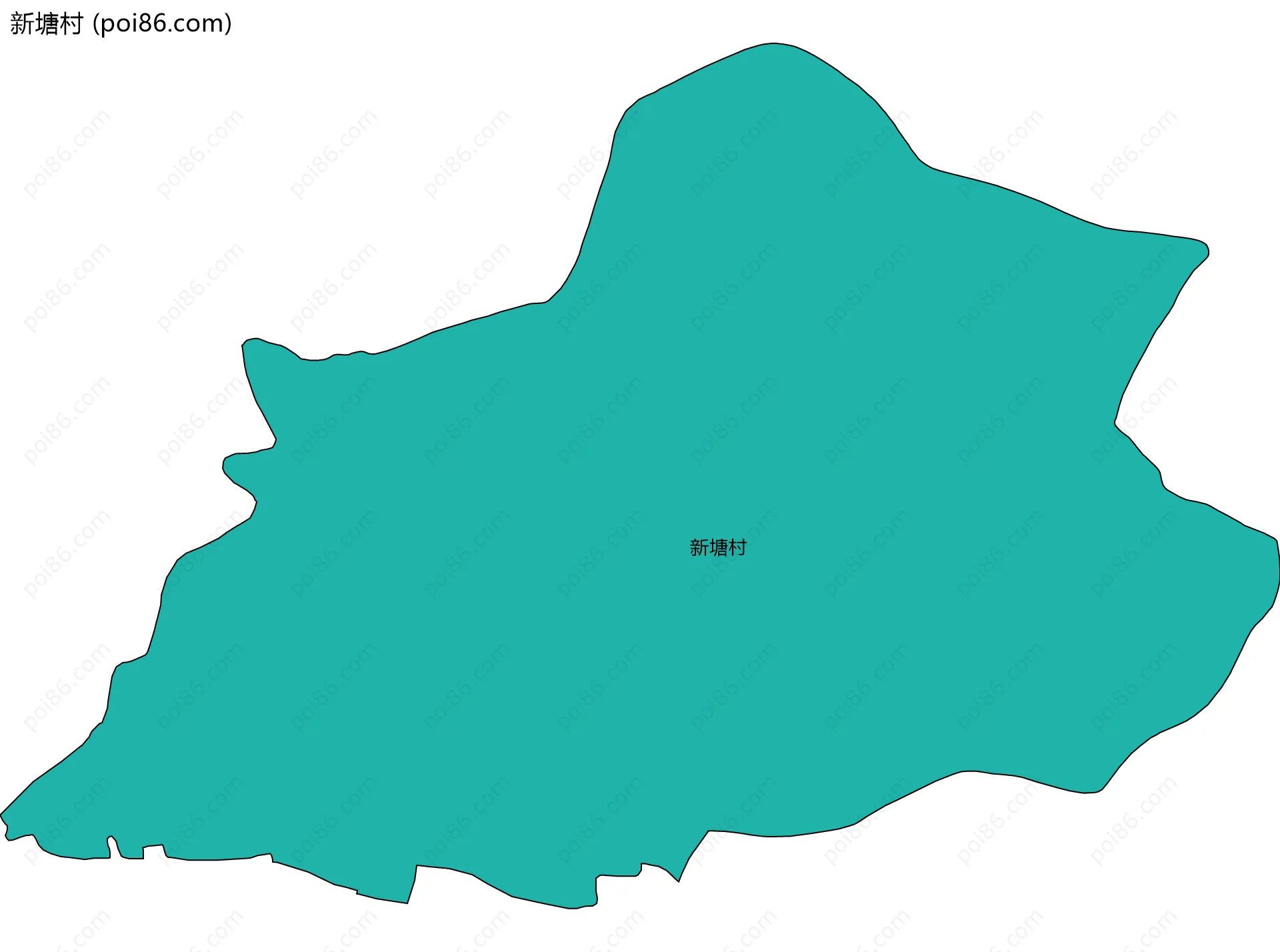 新塘村边界地图