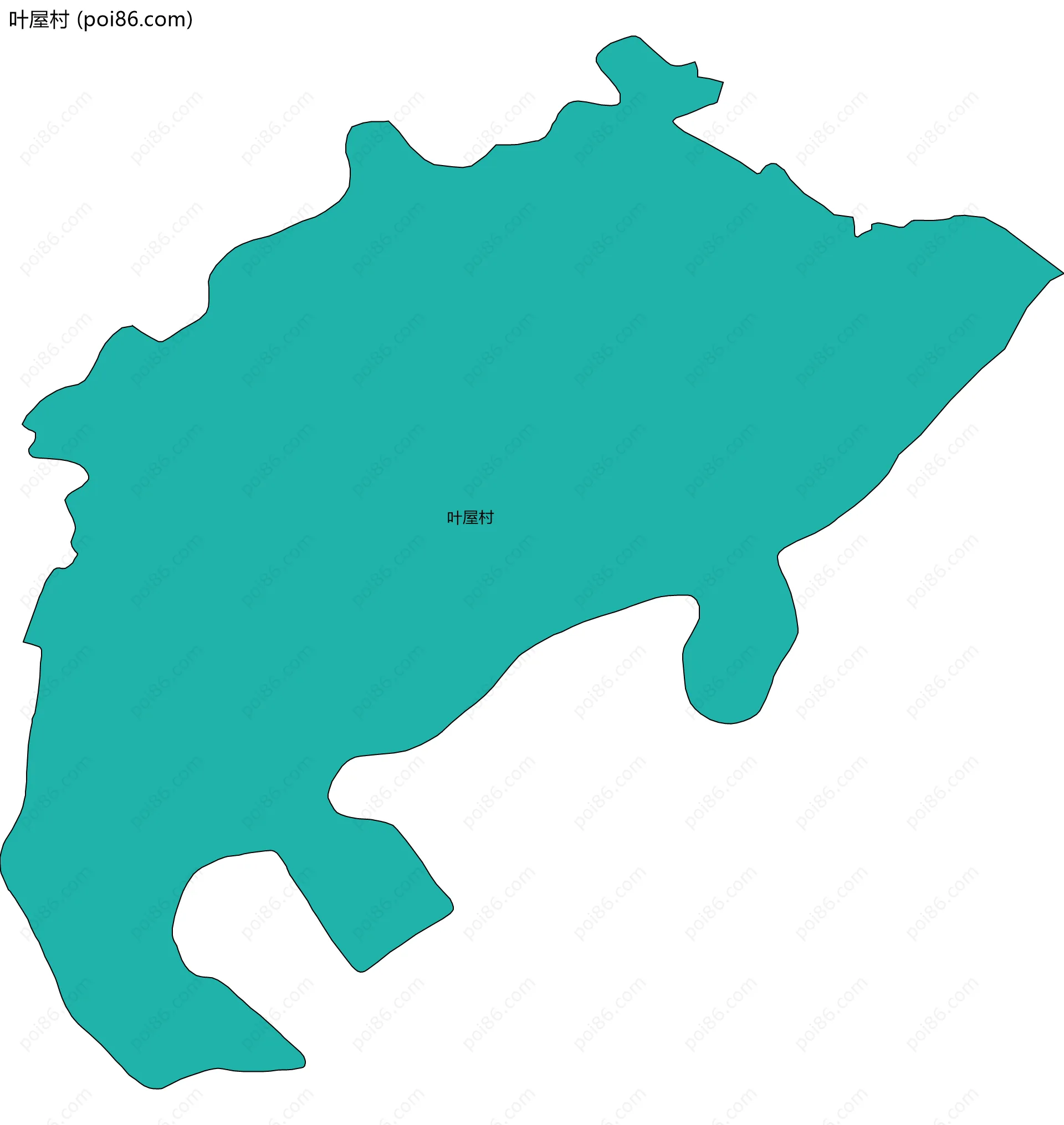 叶屋村边界地图