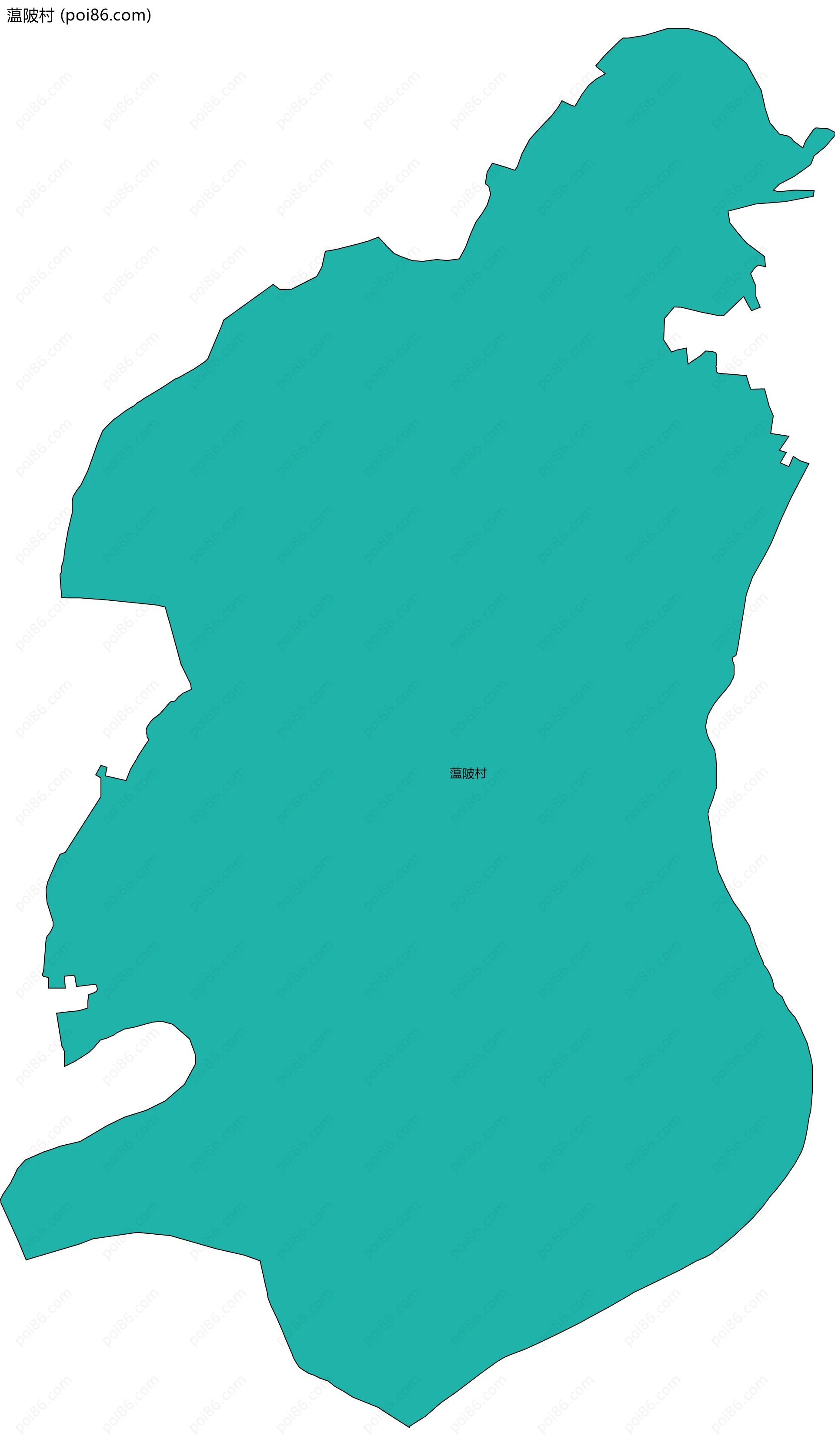 蕰陂村边界地图