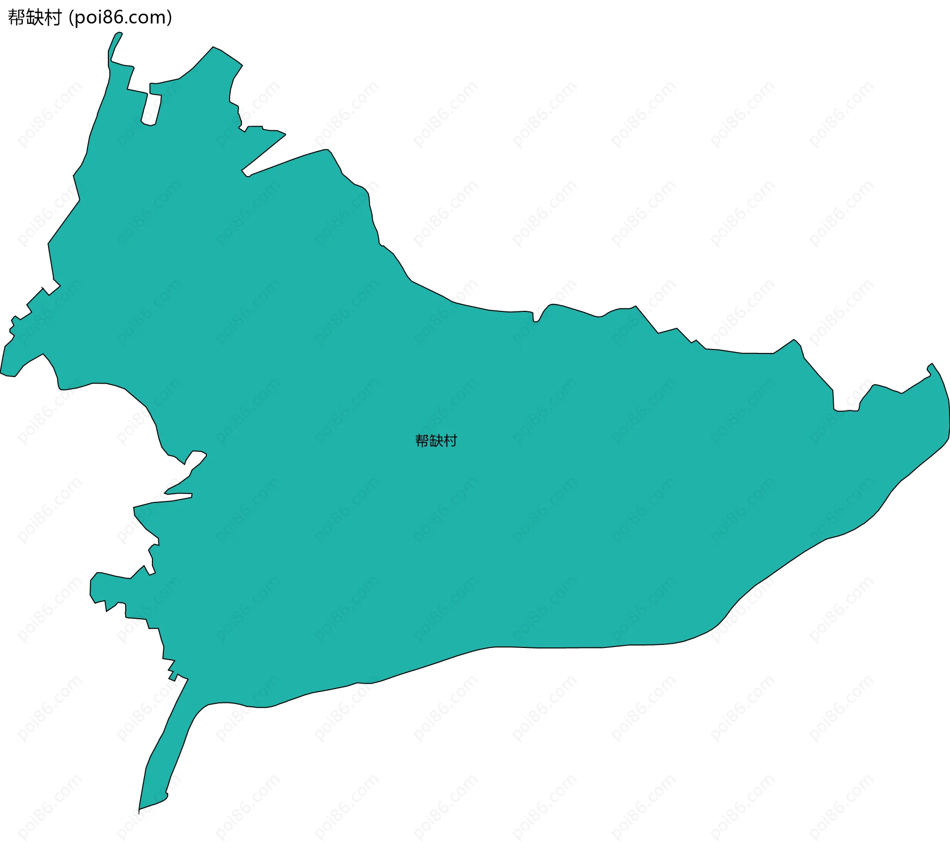 帮缺村边界地图