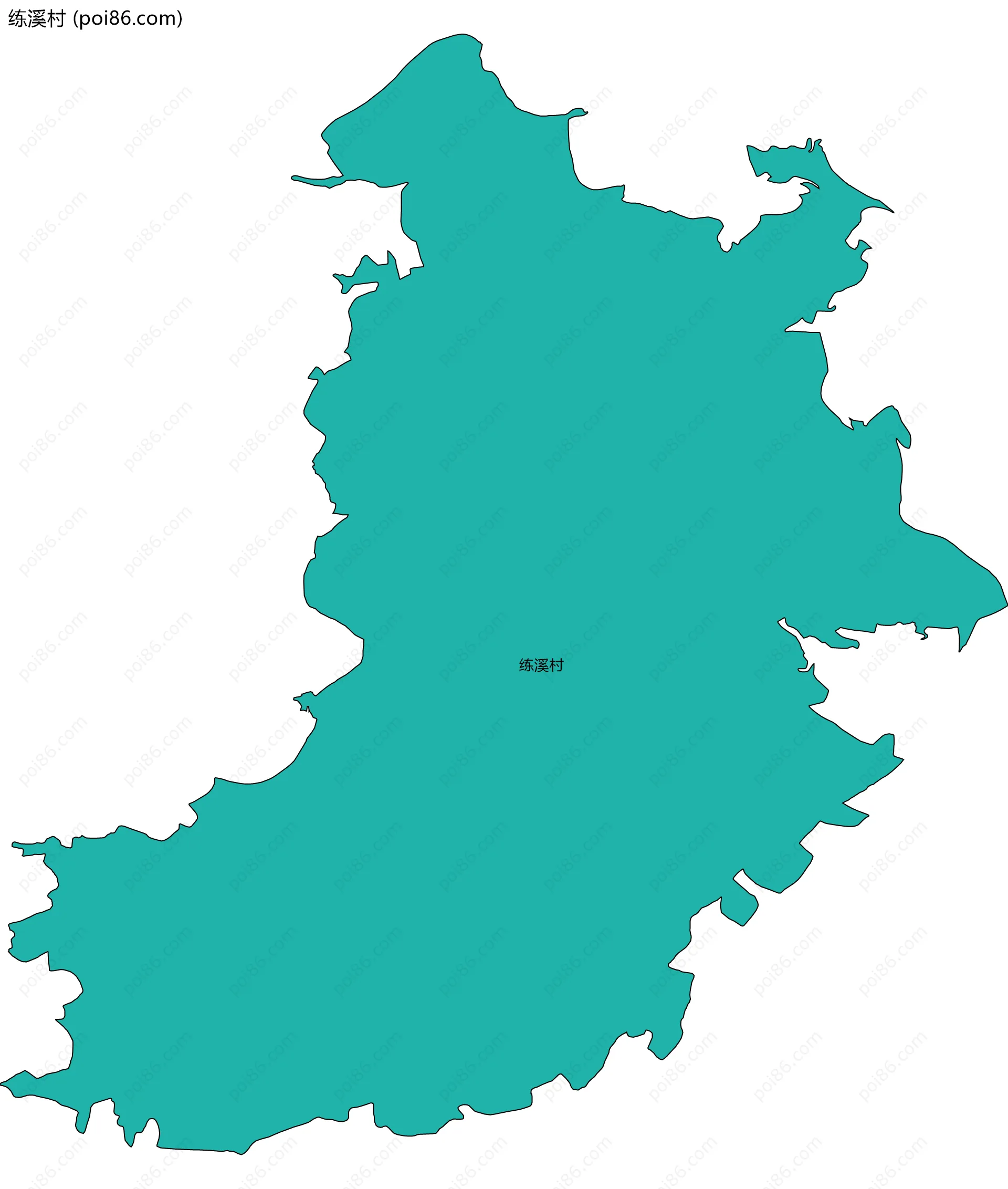 练溪村边界地图