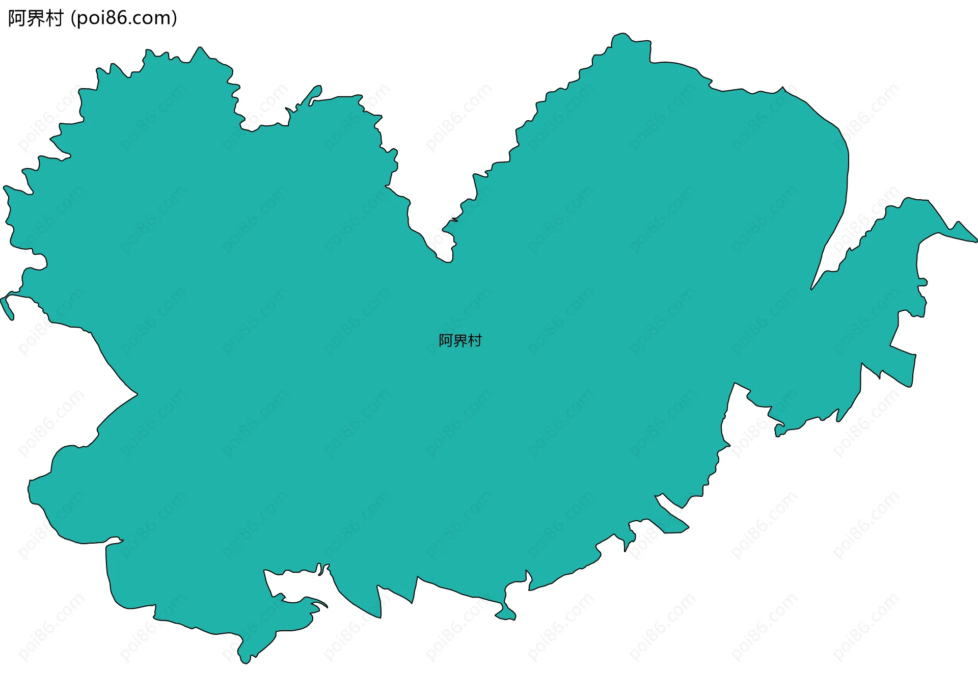 阿界村边界地图