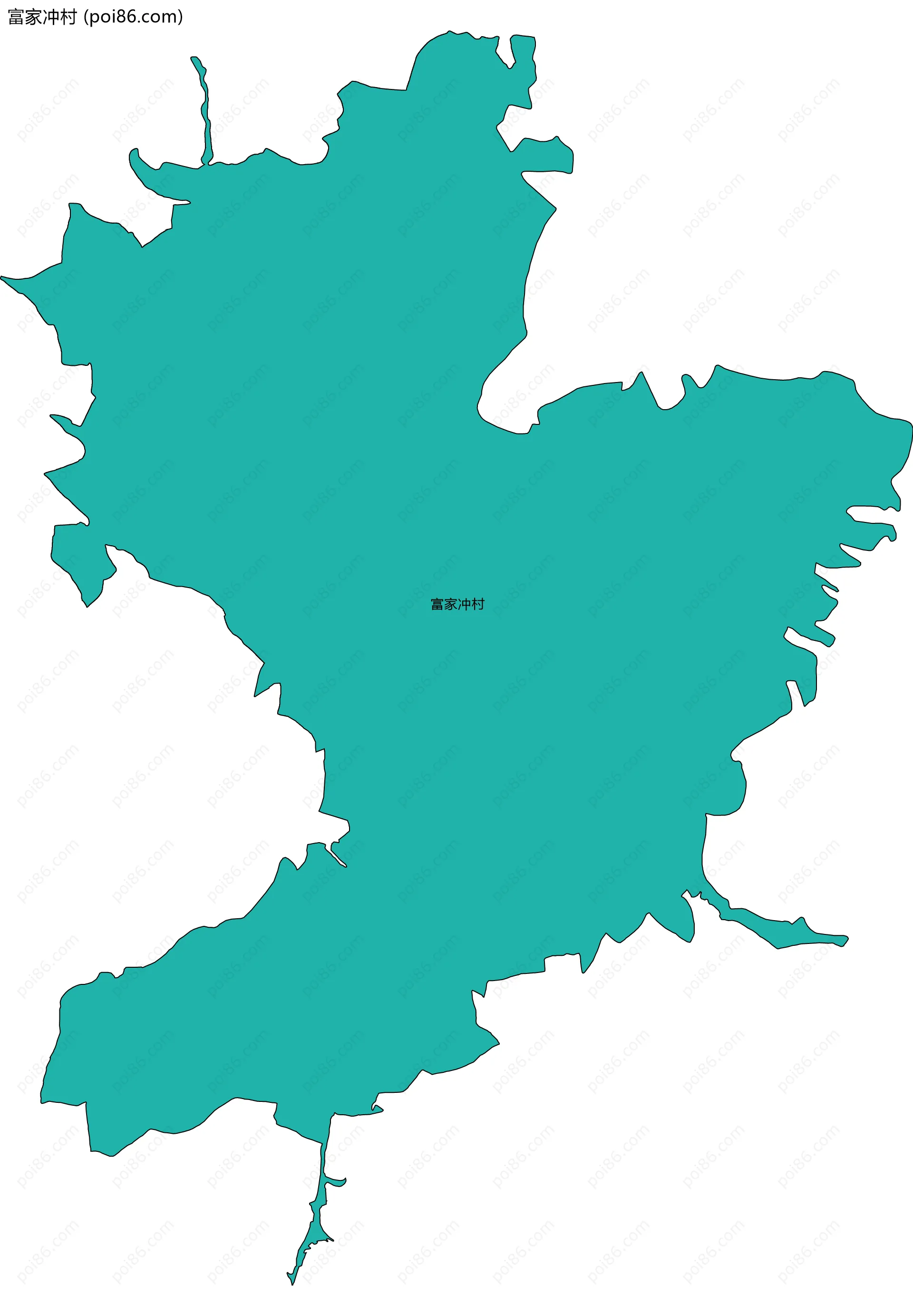 富家冲村边界地图