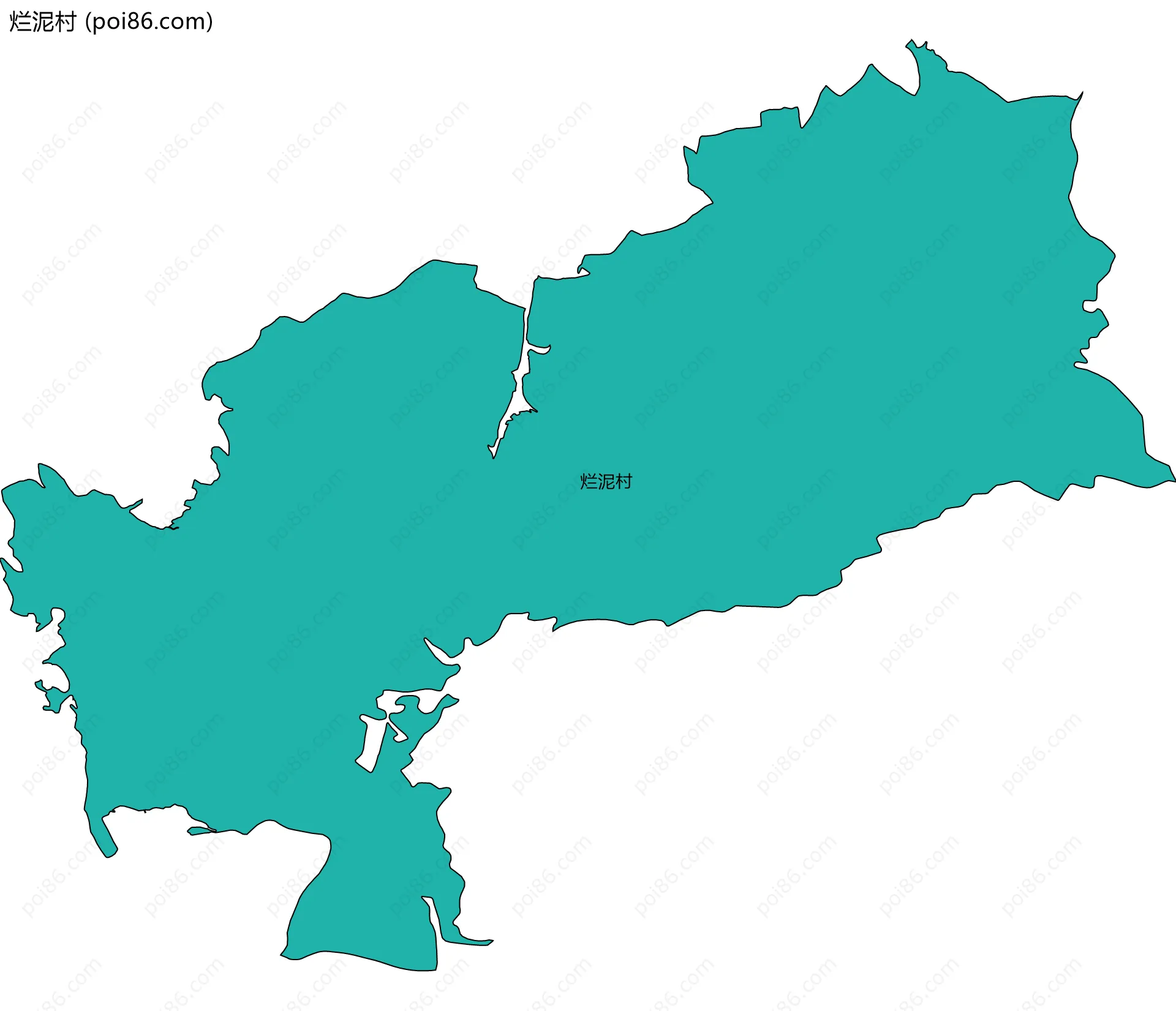 烂泥村边界地图