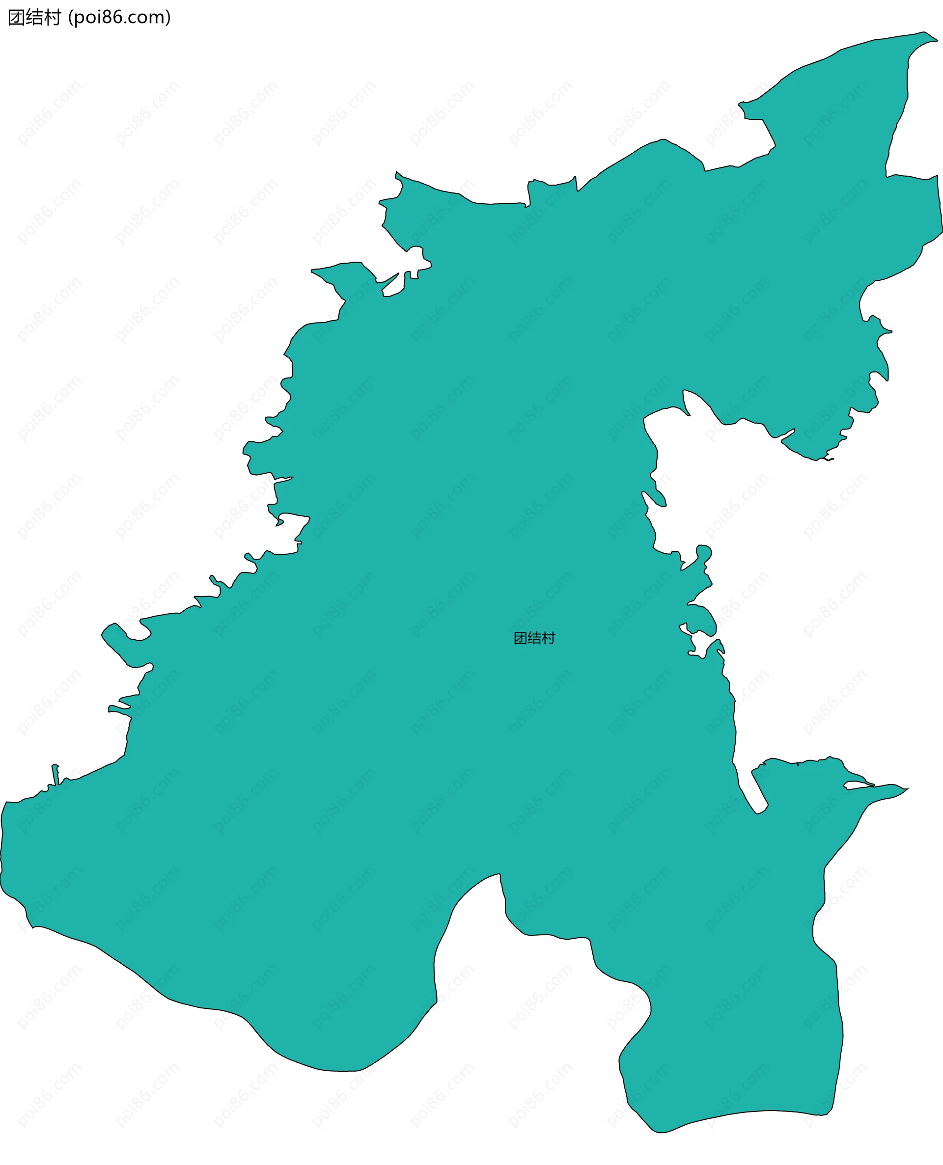 团结村边界地图