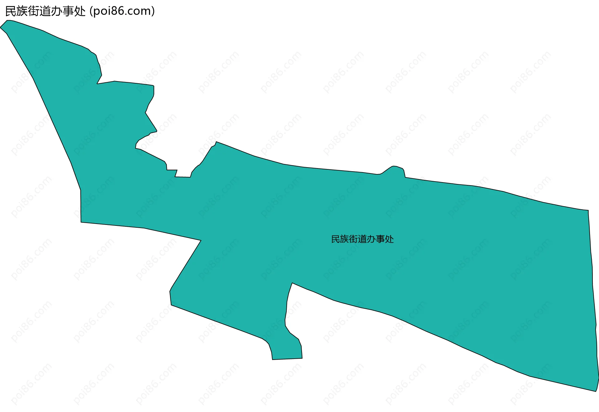 民族街道办事处边界地图