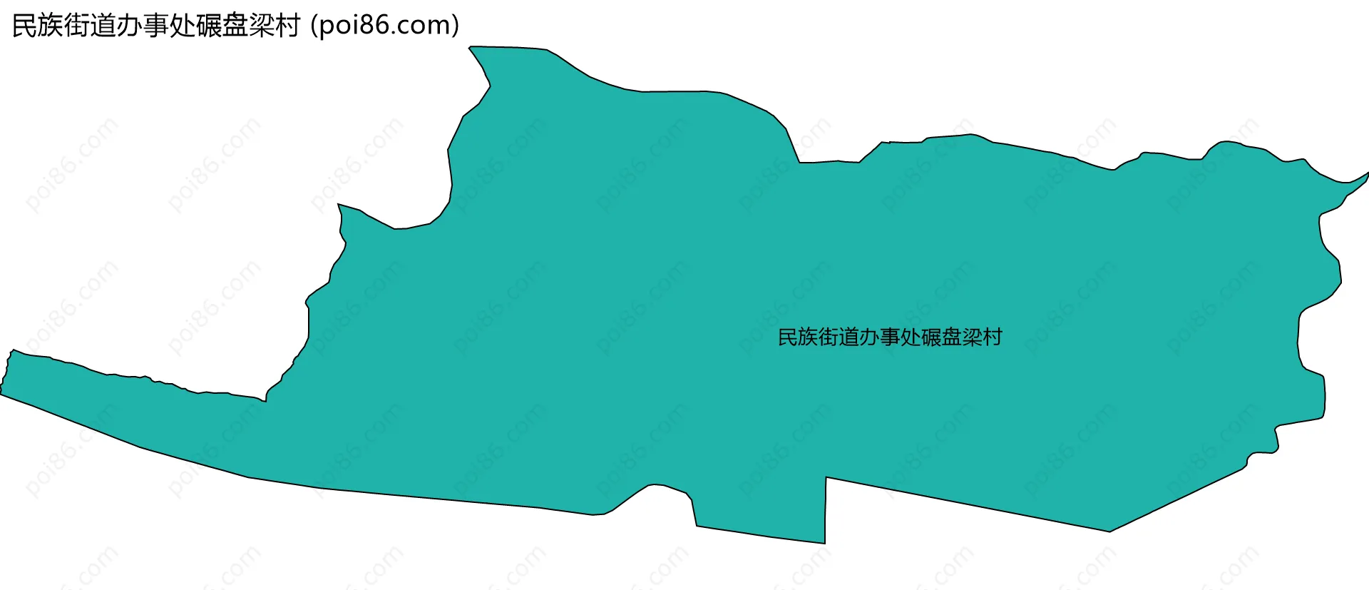 民族街道办事处碾盘梁村边界地图