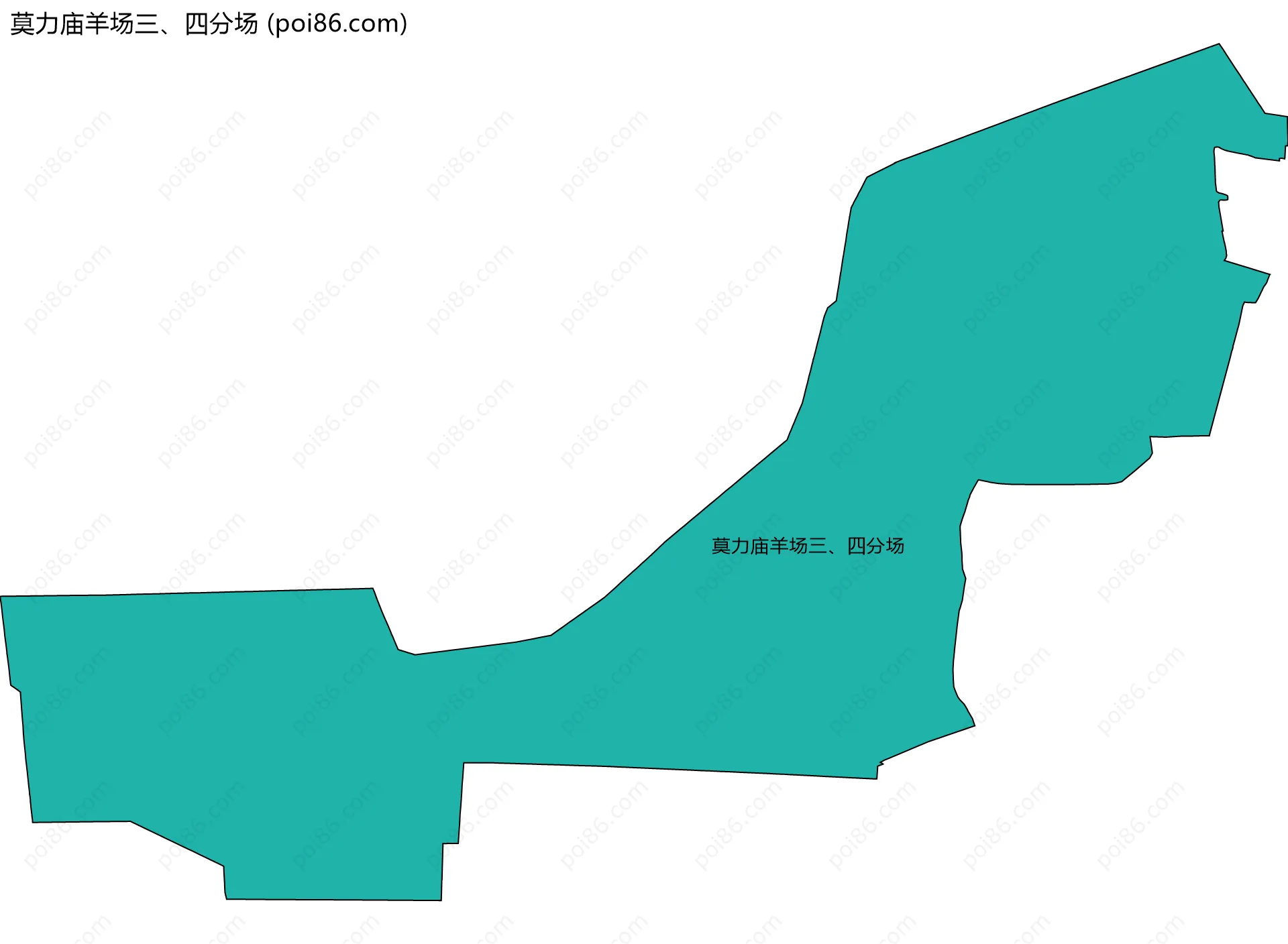 莫力庙羊场三、四分场边界地图