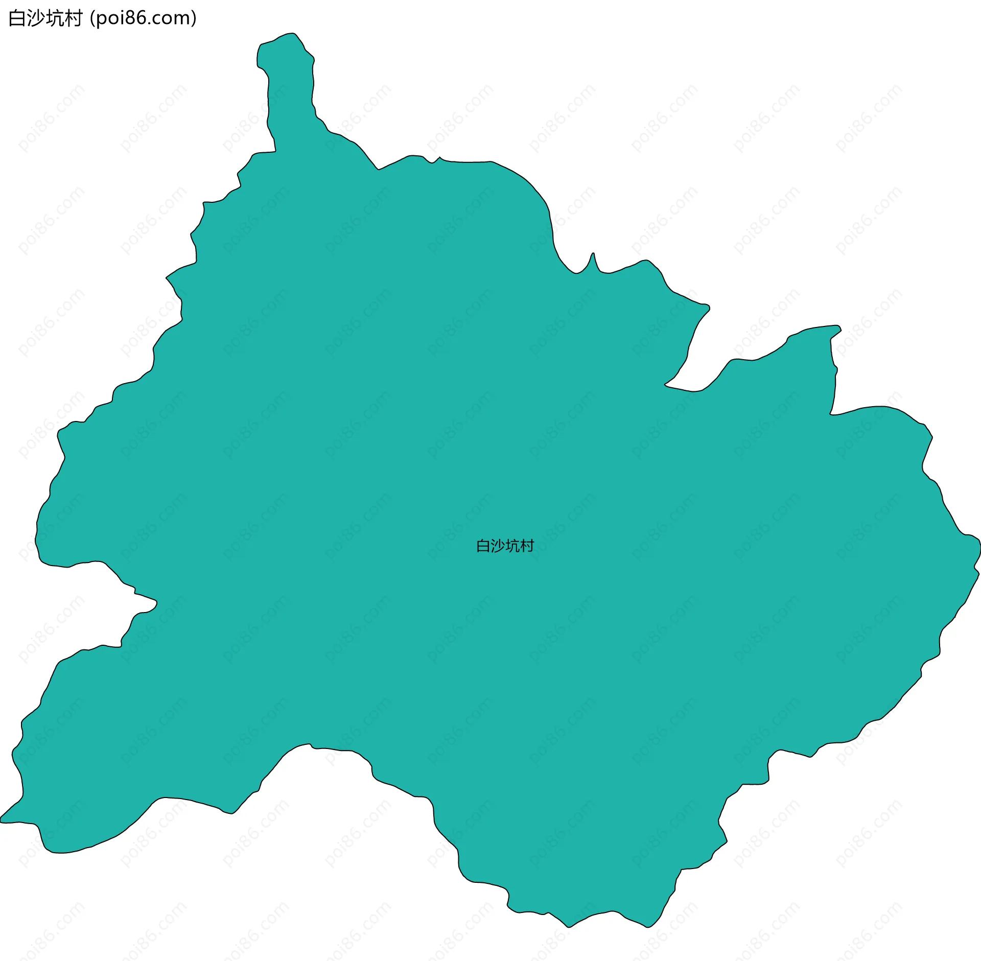 白沙坑村边界地图
