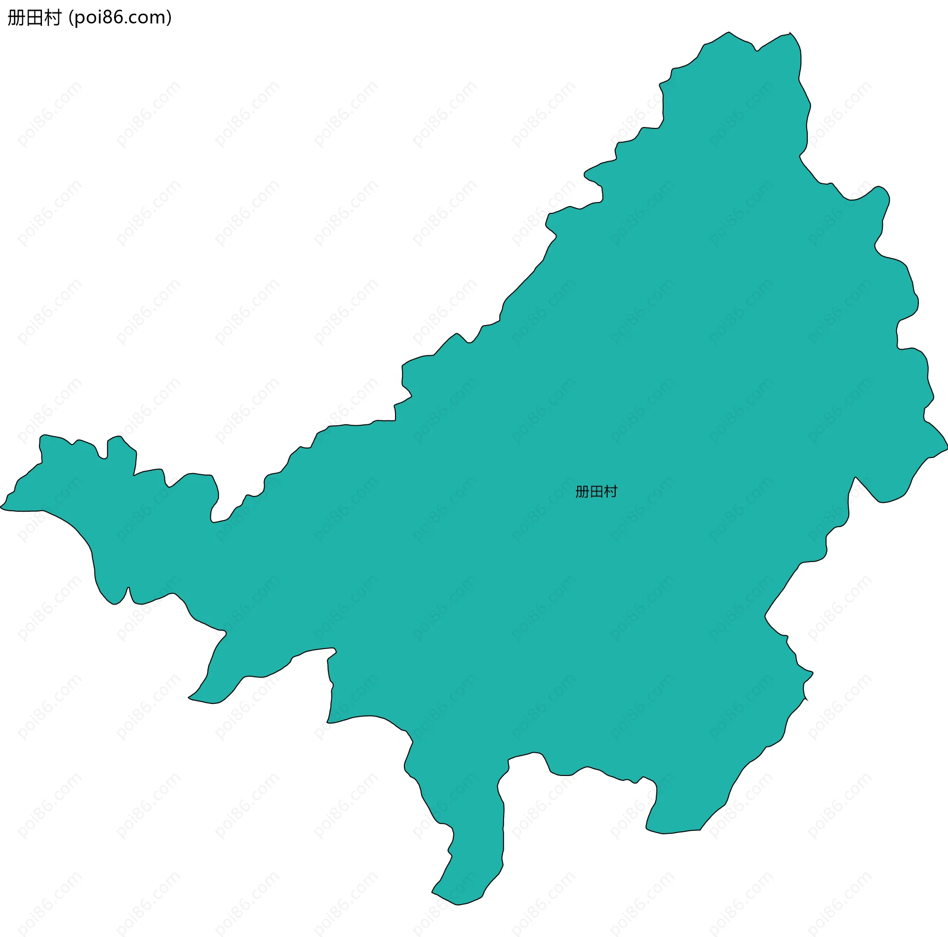 册田村边界地图