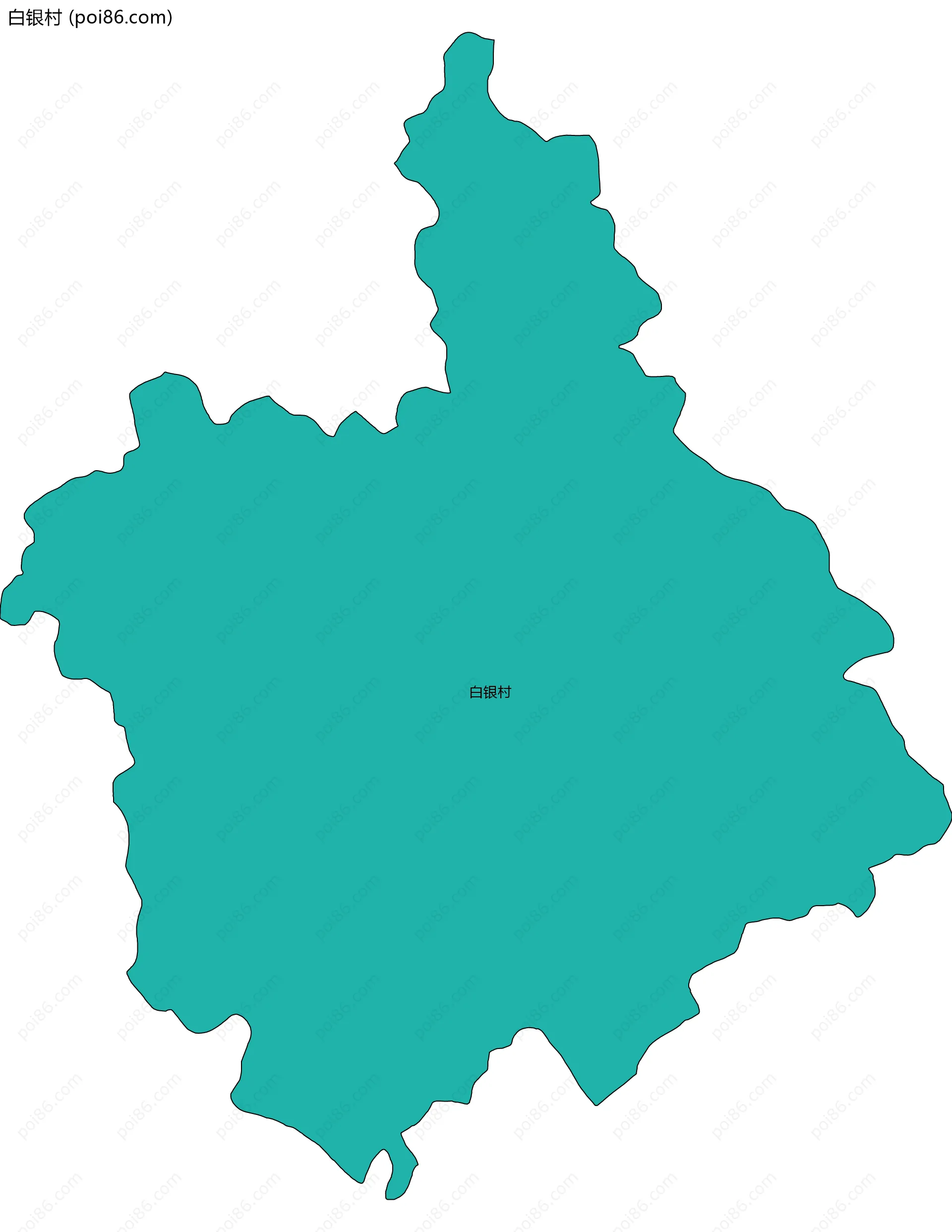 白银村边界地图