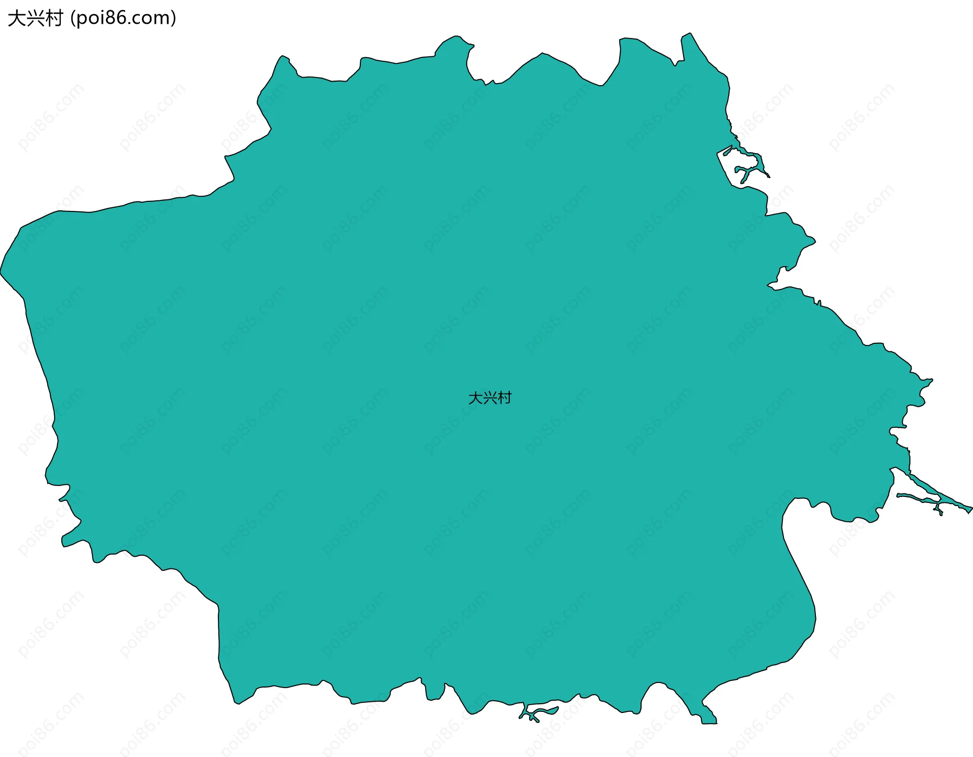 大兴村边界地图