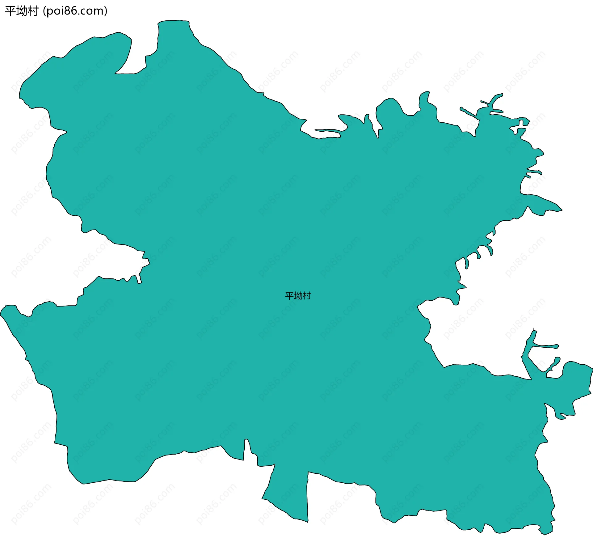 平坳村边界地图