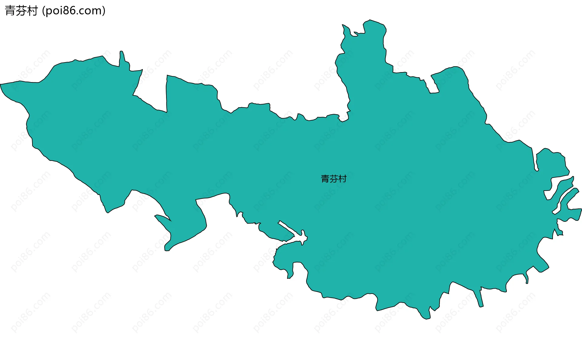 青芬村边界地图