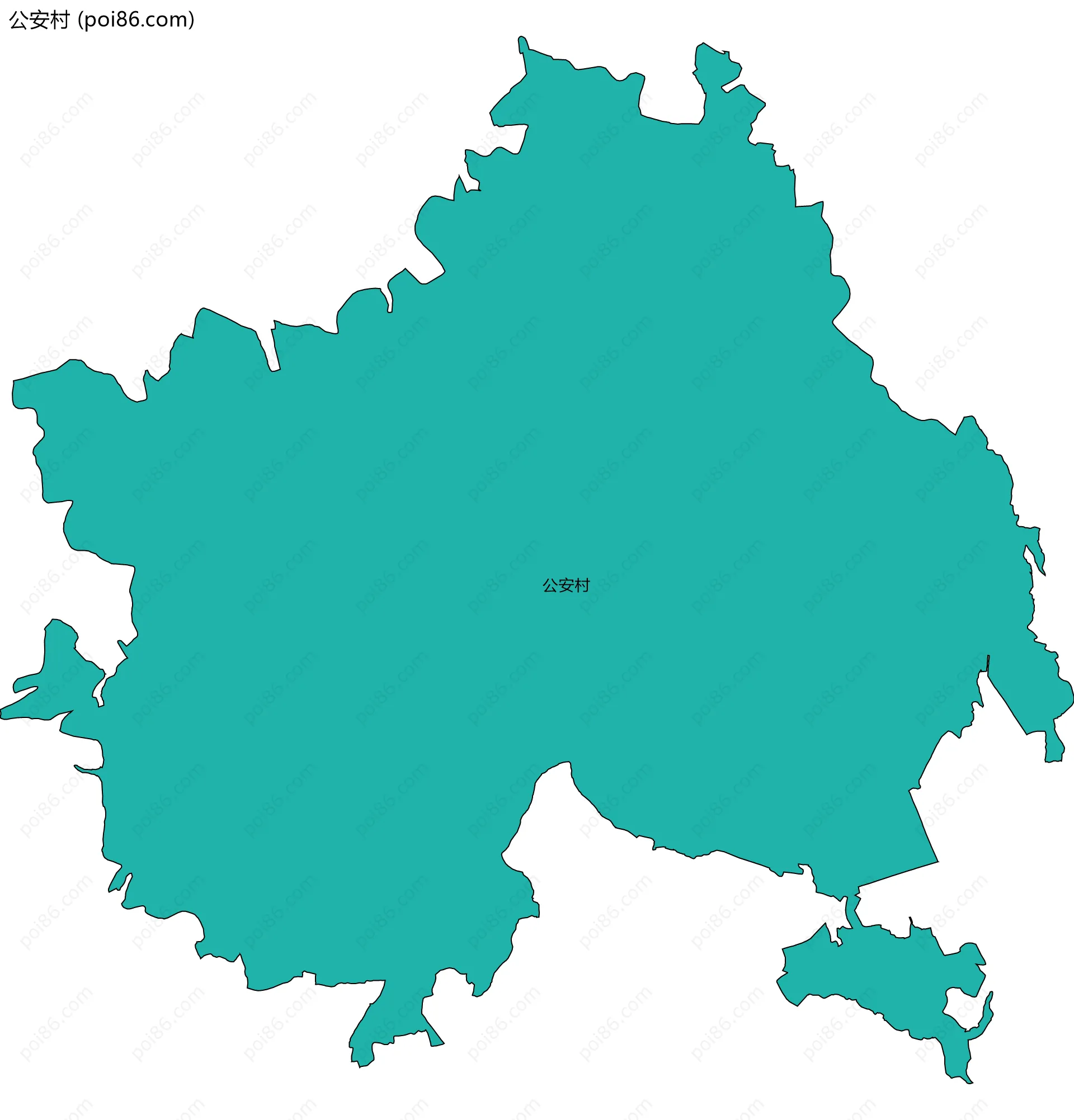公安村边界地图