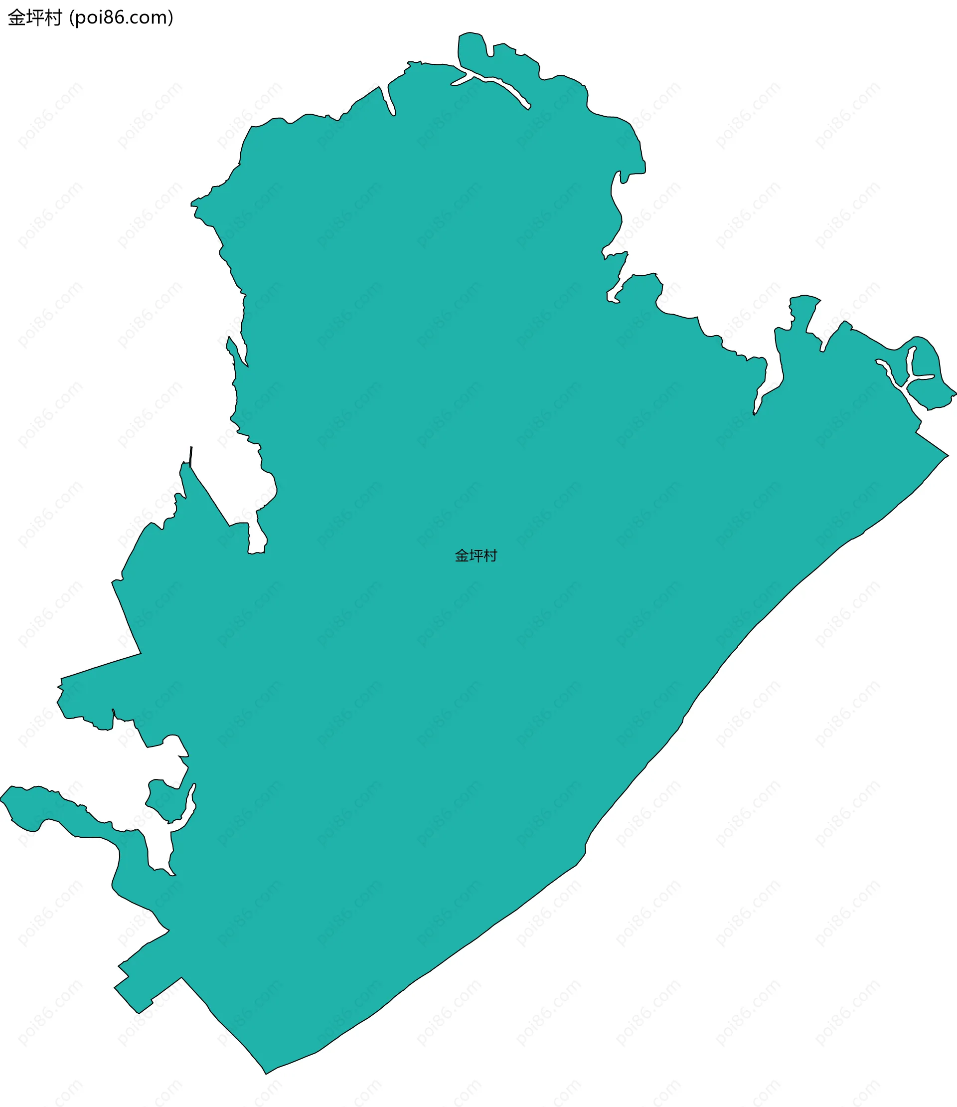 金坪村边界地图