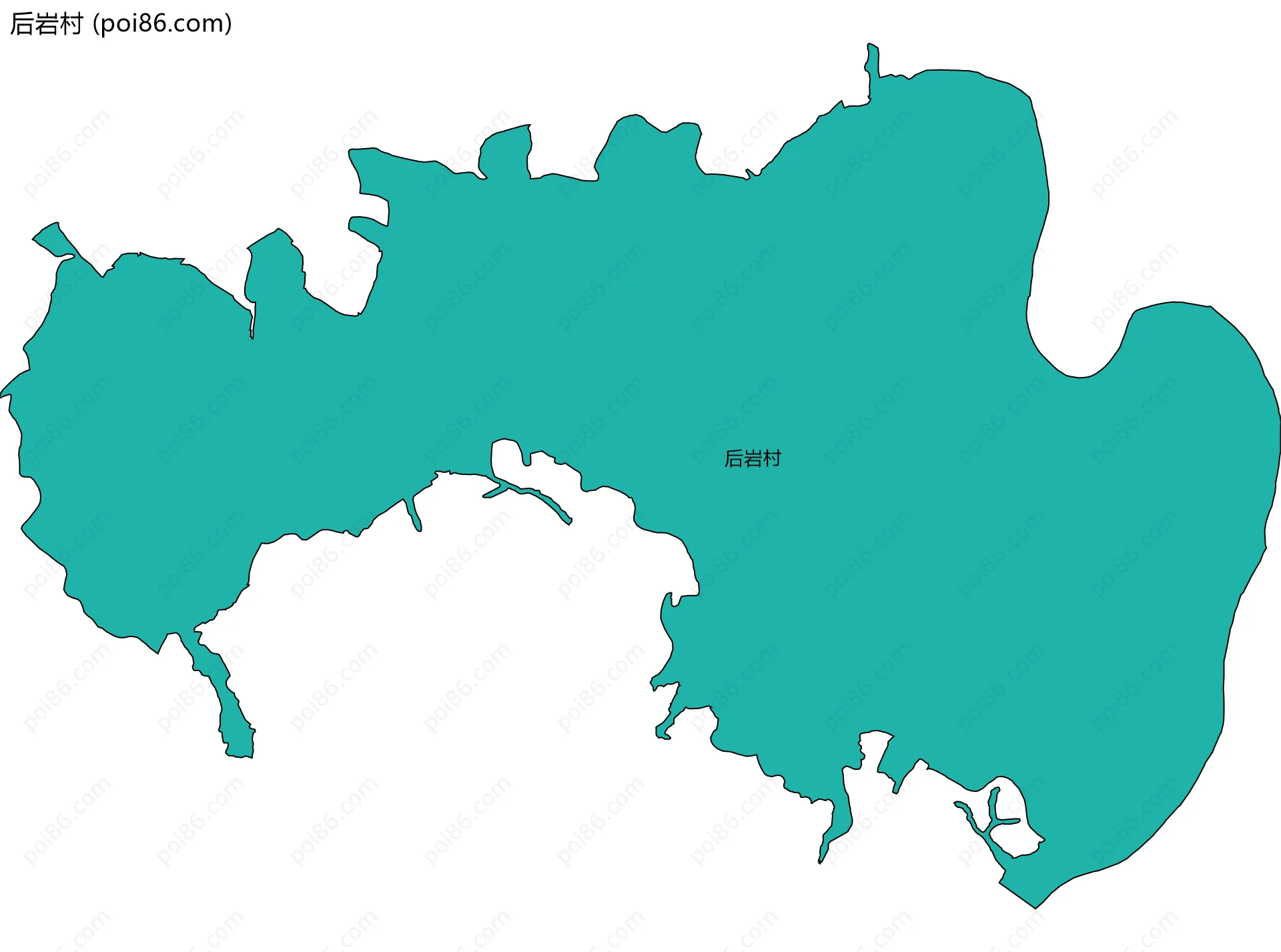 后岩村边界地图