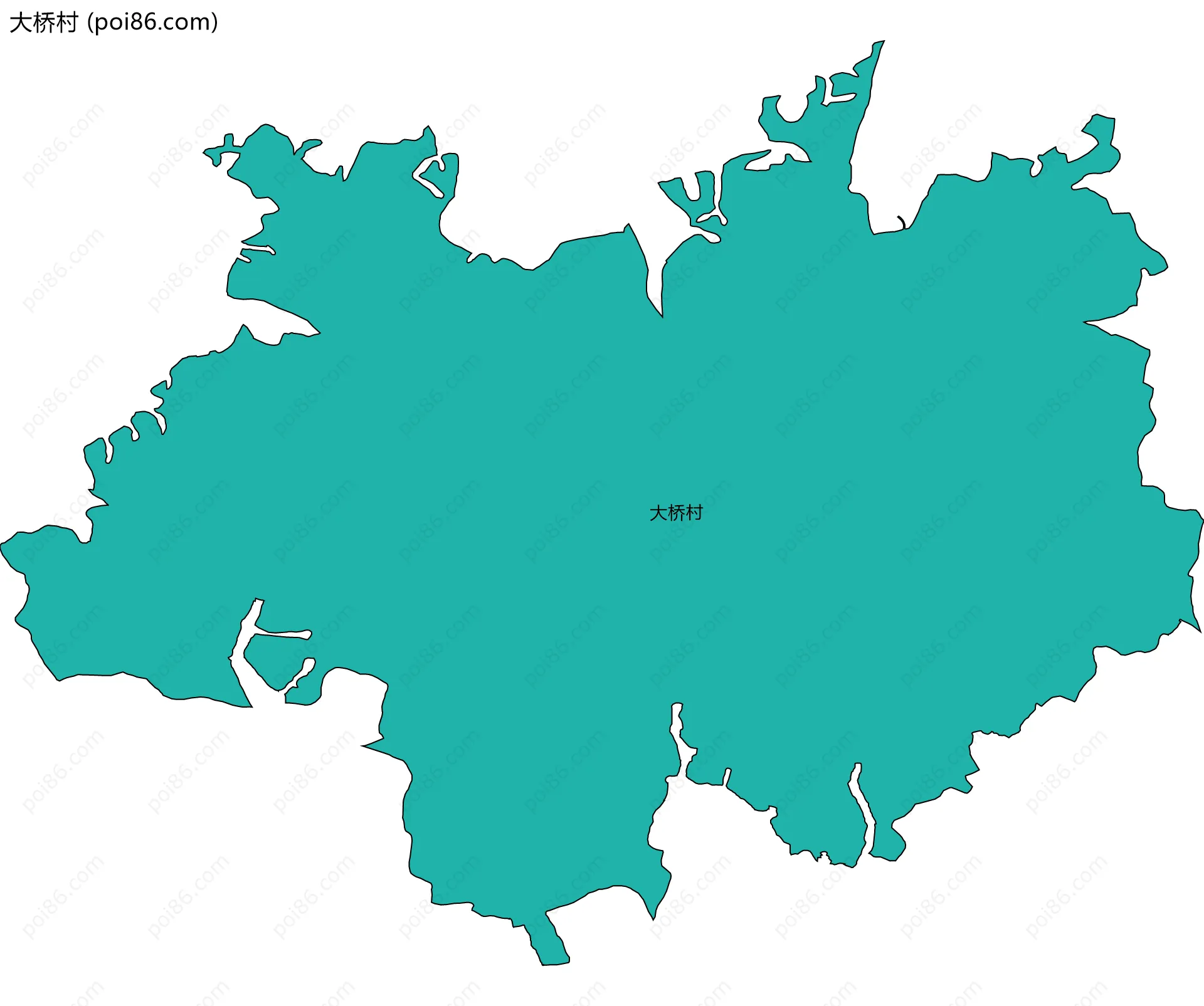 大桥村边界地图