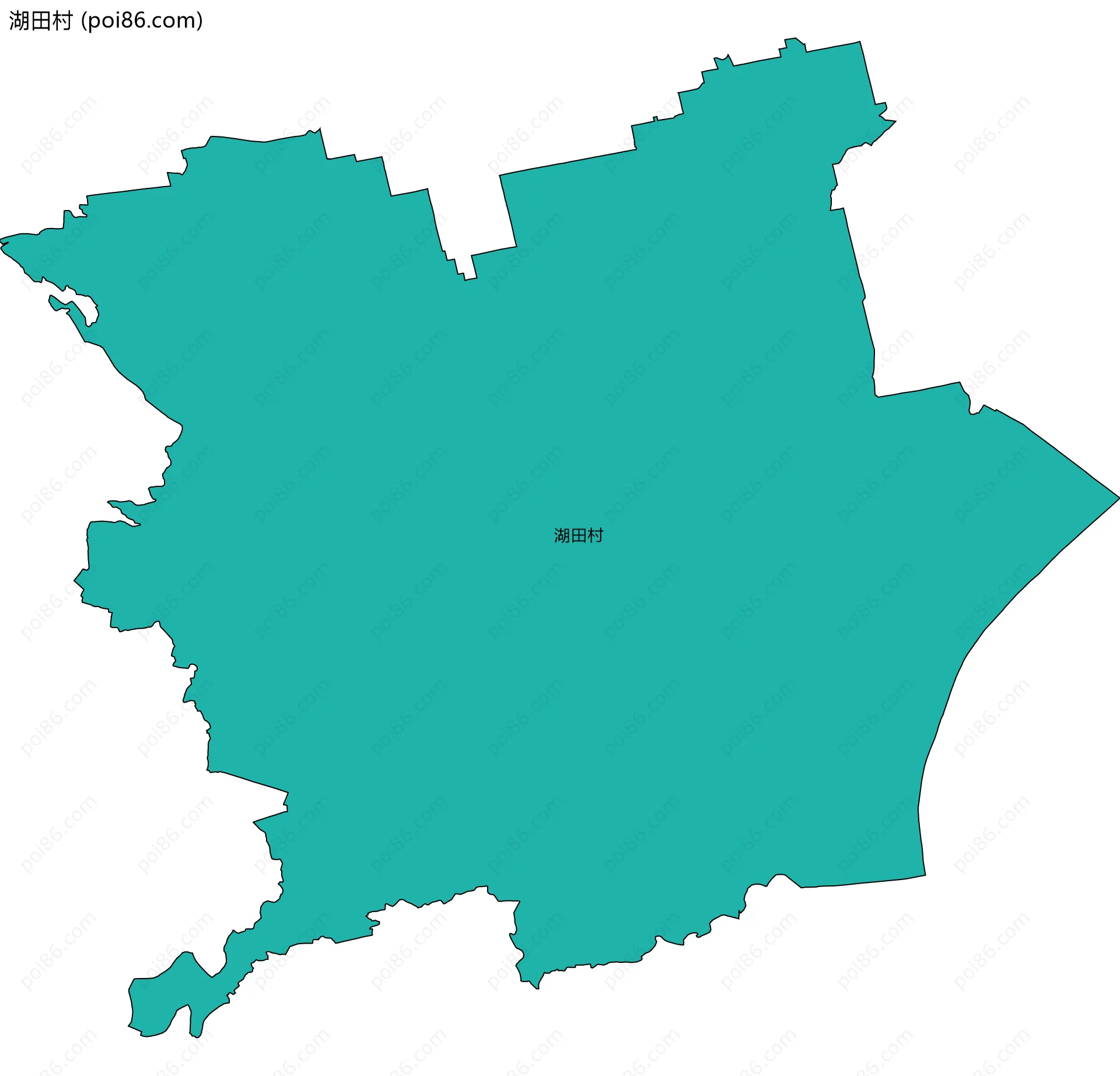 湖田村边界地图