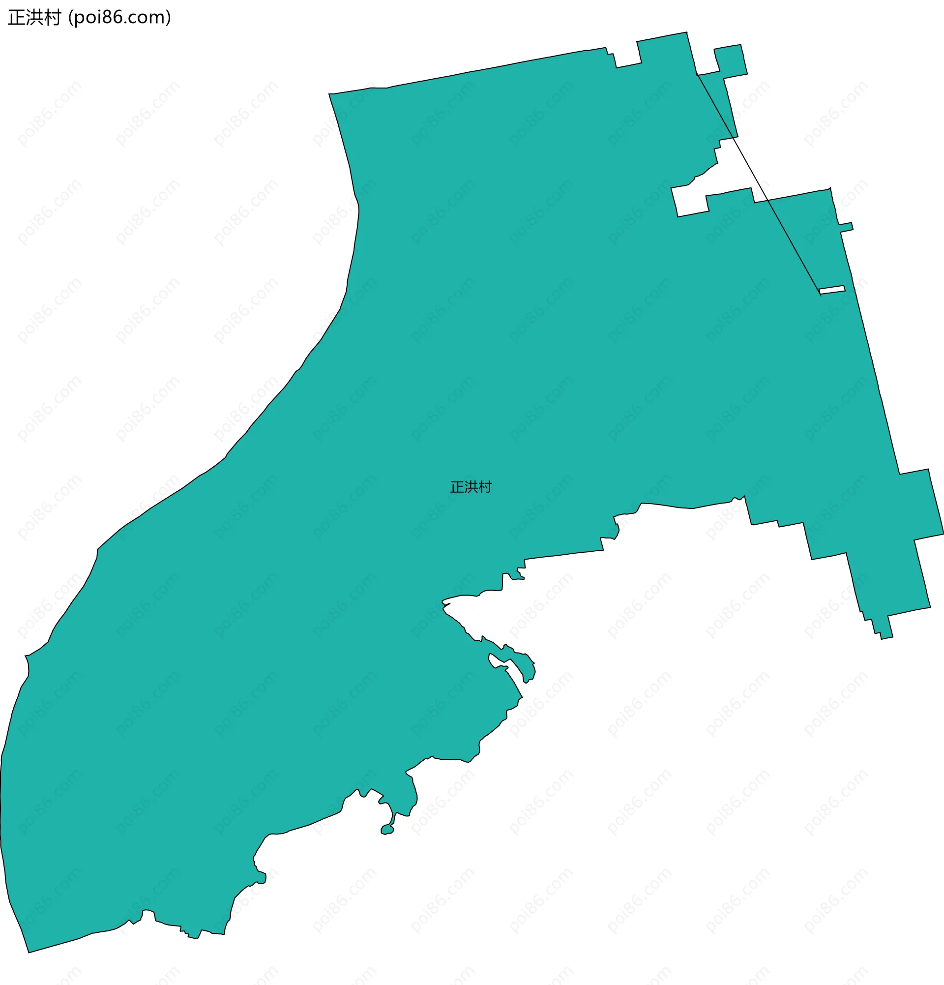 正洪村边界地图