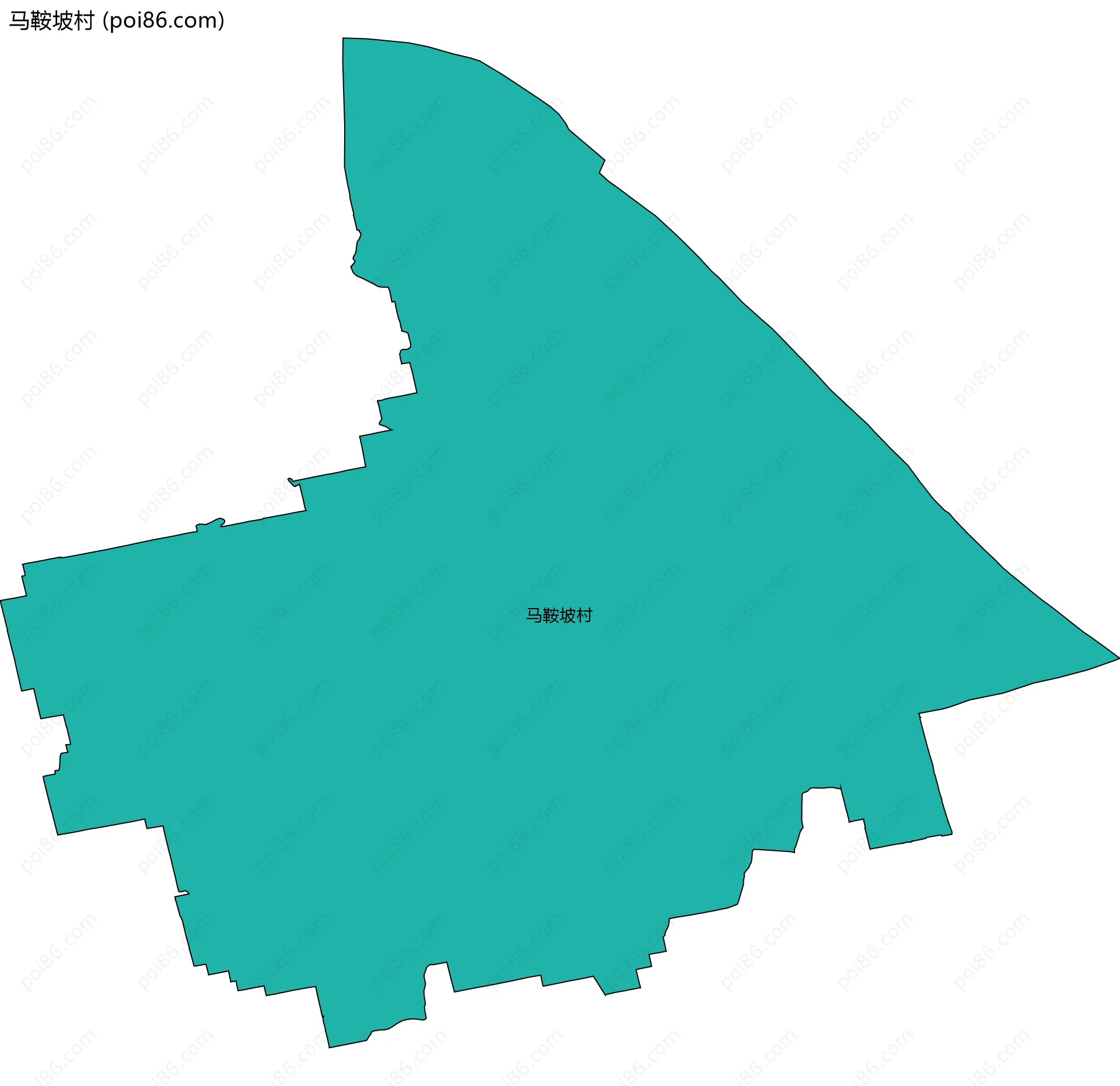马鞍坡村边界地图