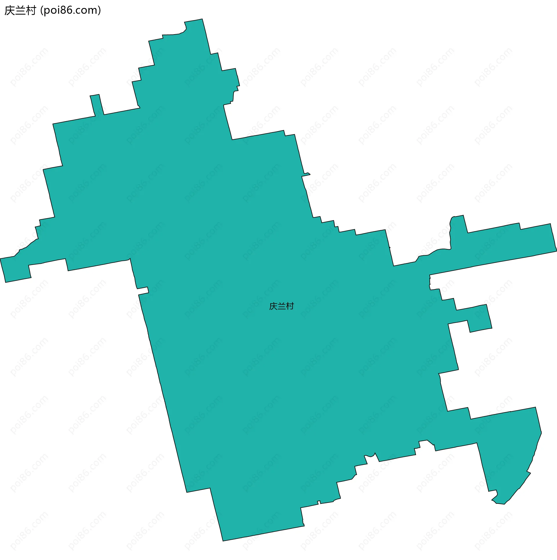 庆兰村边界地图