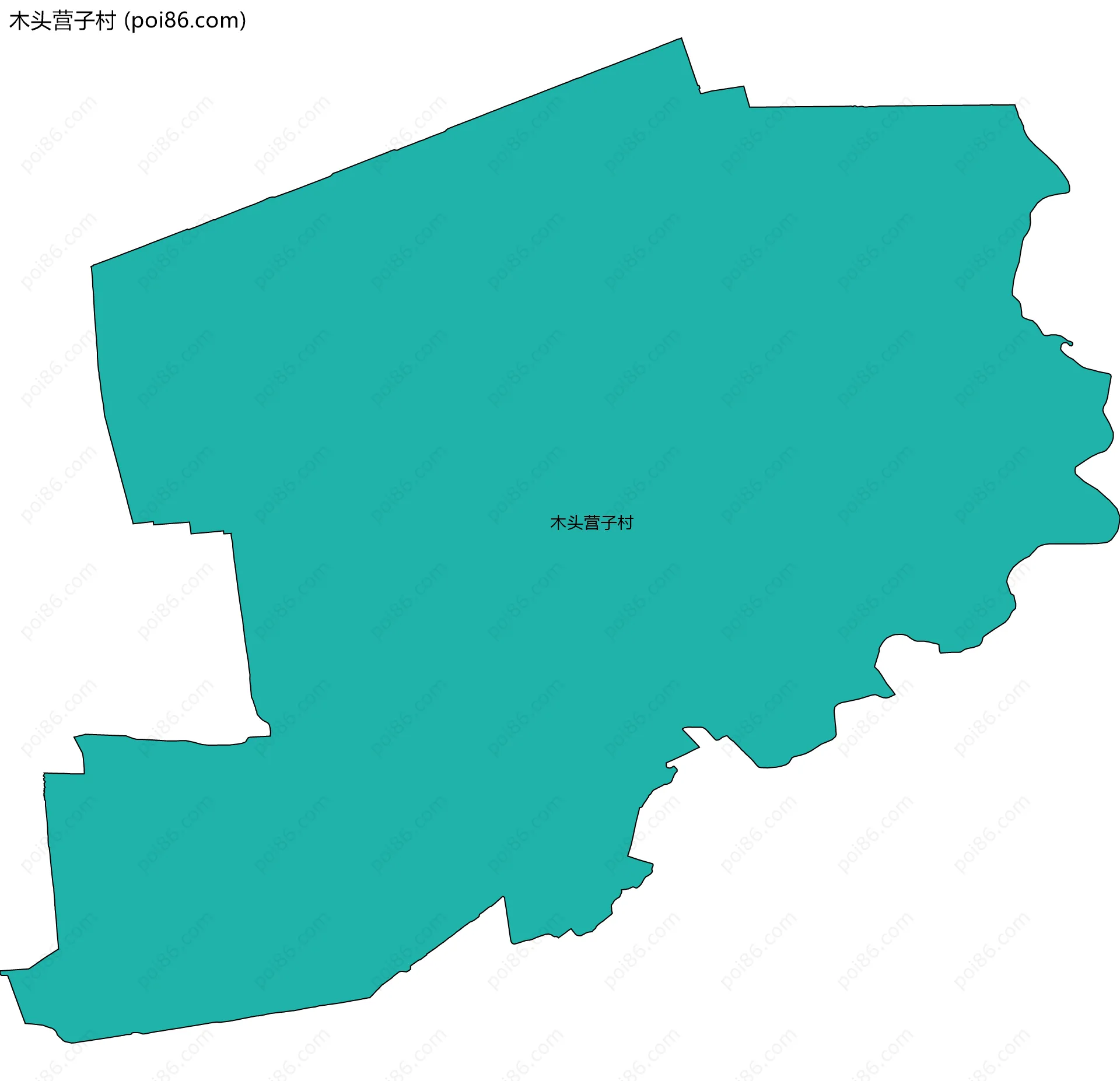 木头营子村边界地图