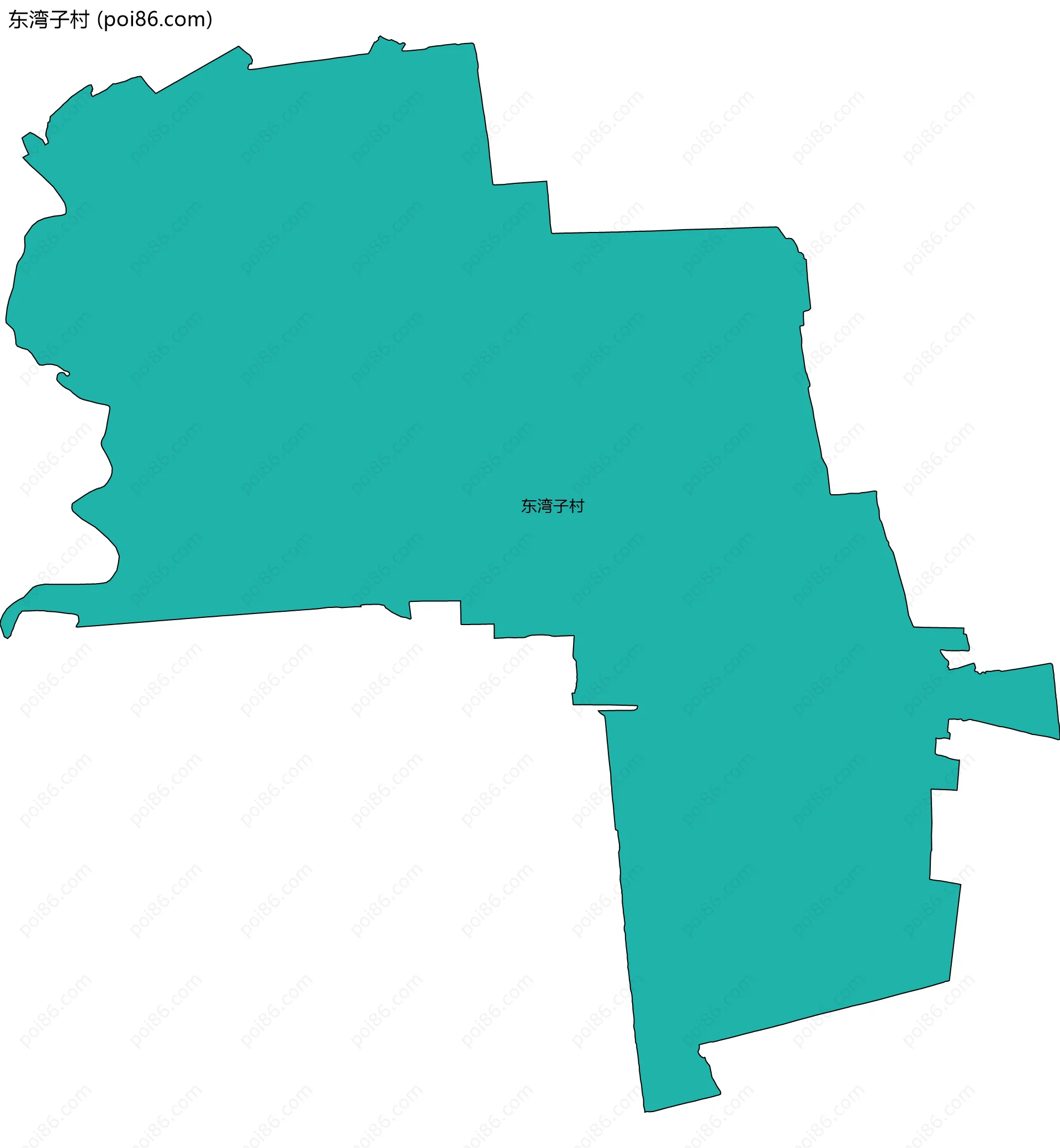 东湾子村边界地图