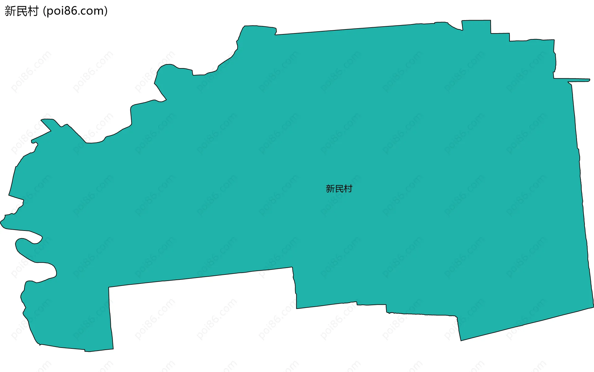 新民村边界地图