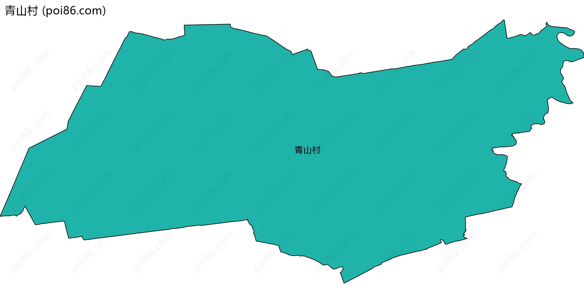 青山村边界地图