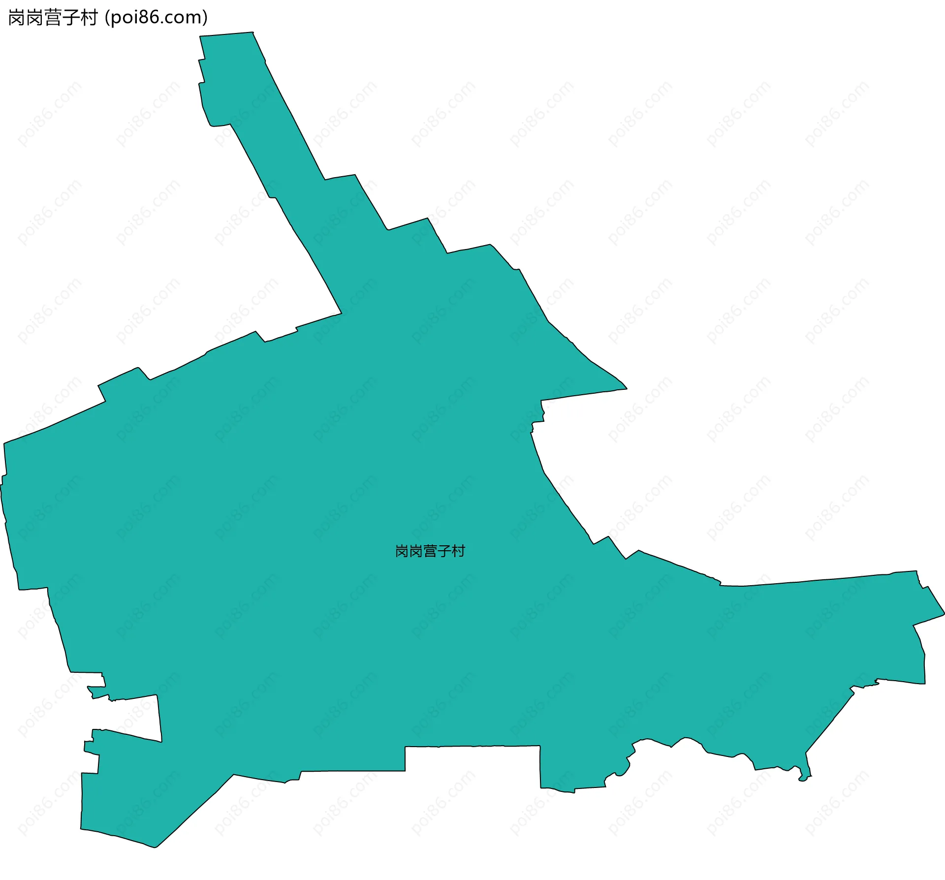 岗岗营子村边界地图