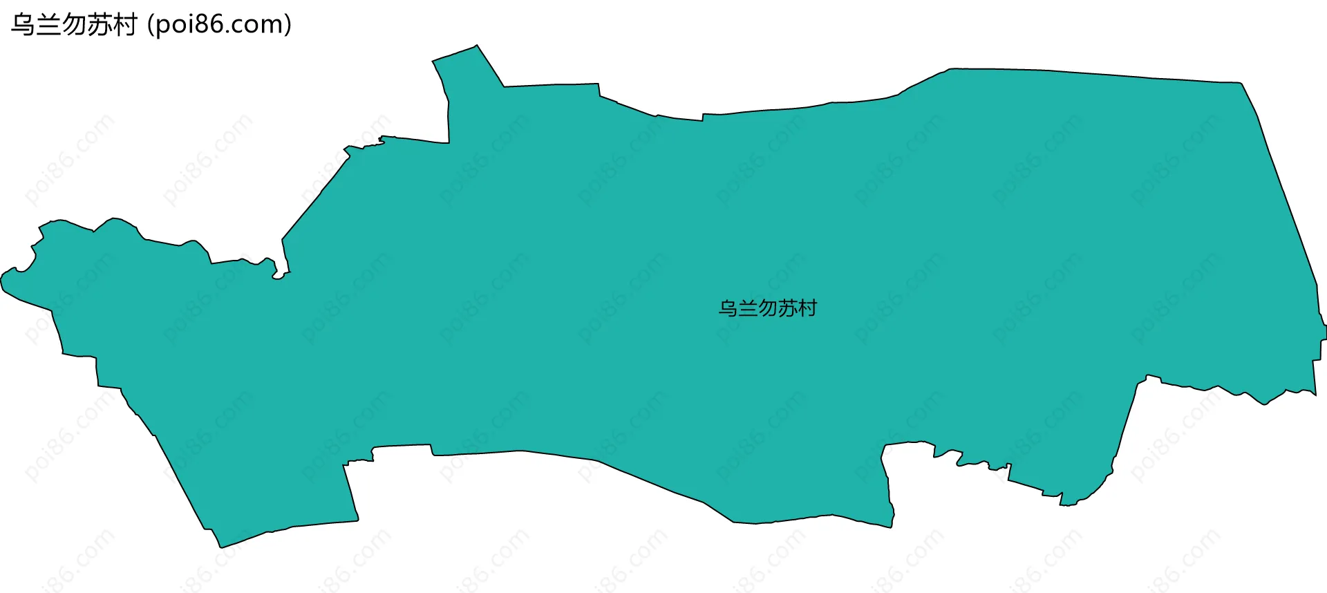 乌兰勿苏村边界地图