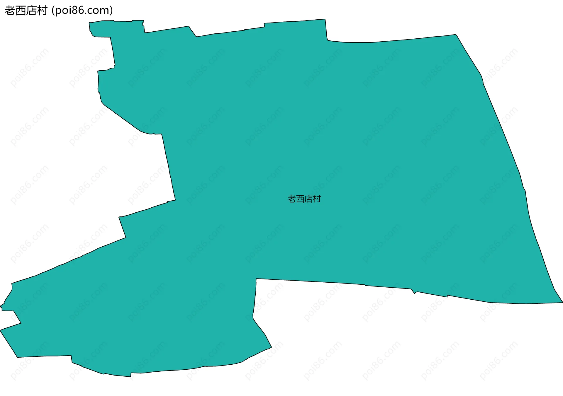老西店村边界地图