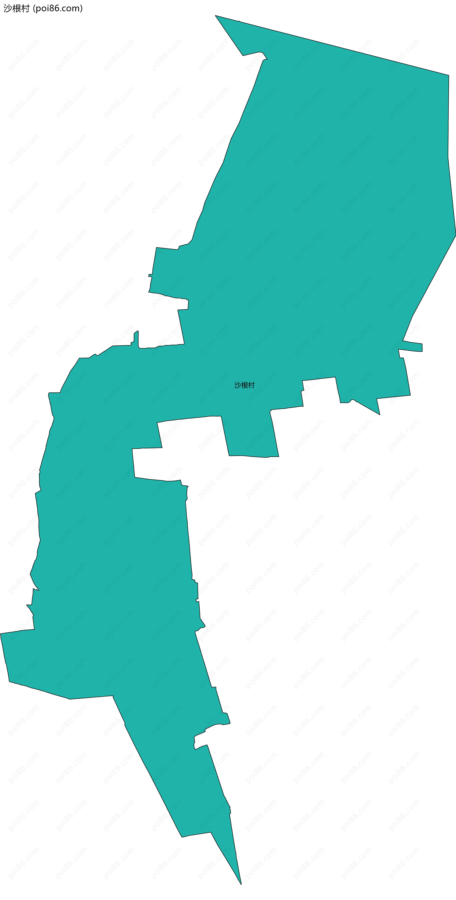 沙根村边界地图