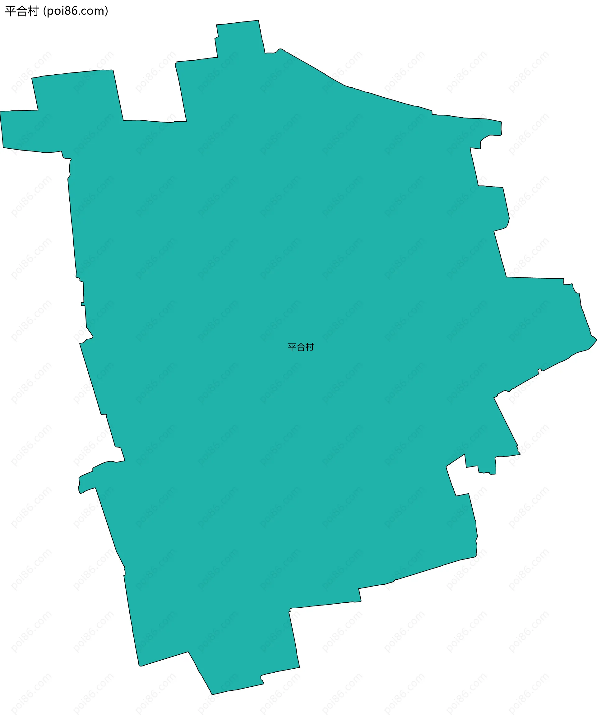平合村边界地图