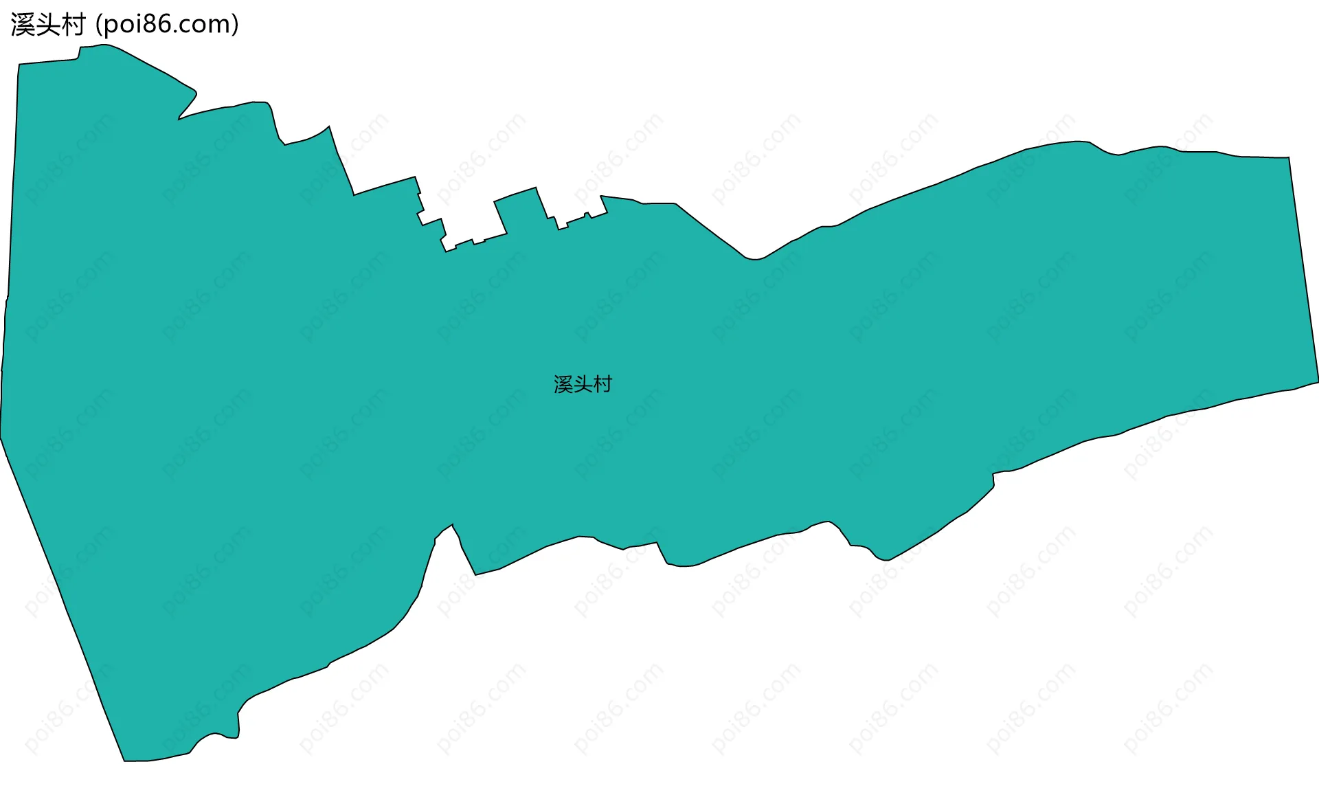 溪头村边界地图