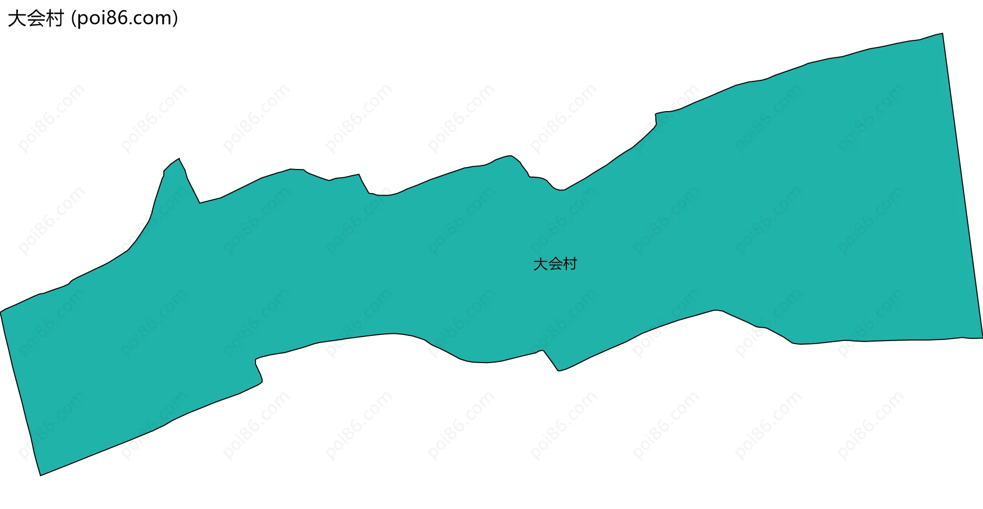 大会村边界地图