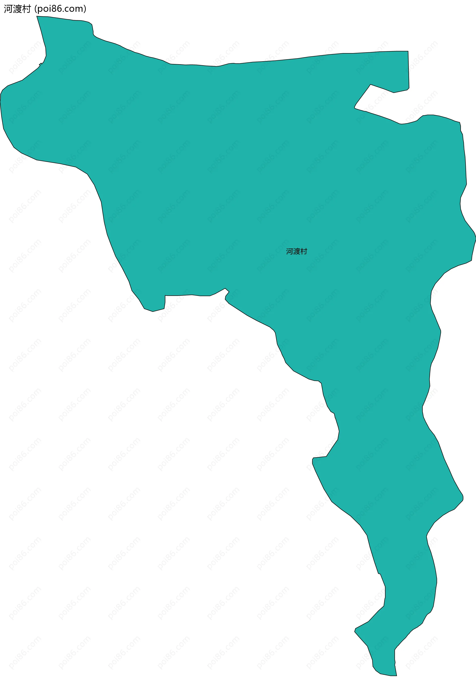 河渡村边界地图