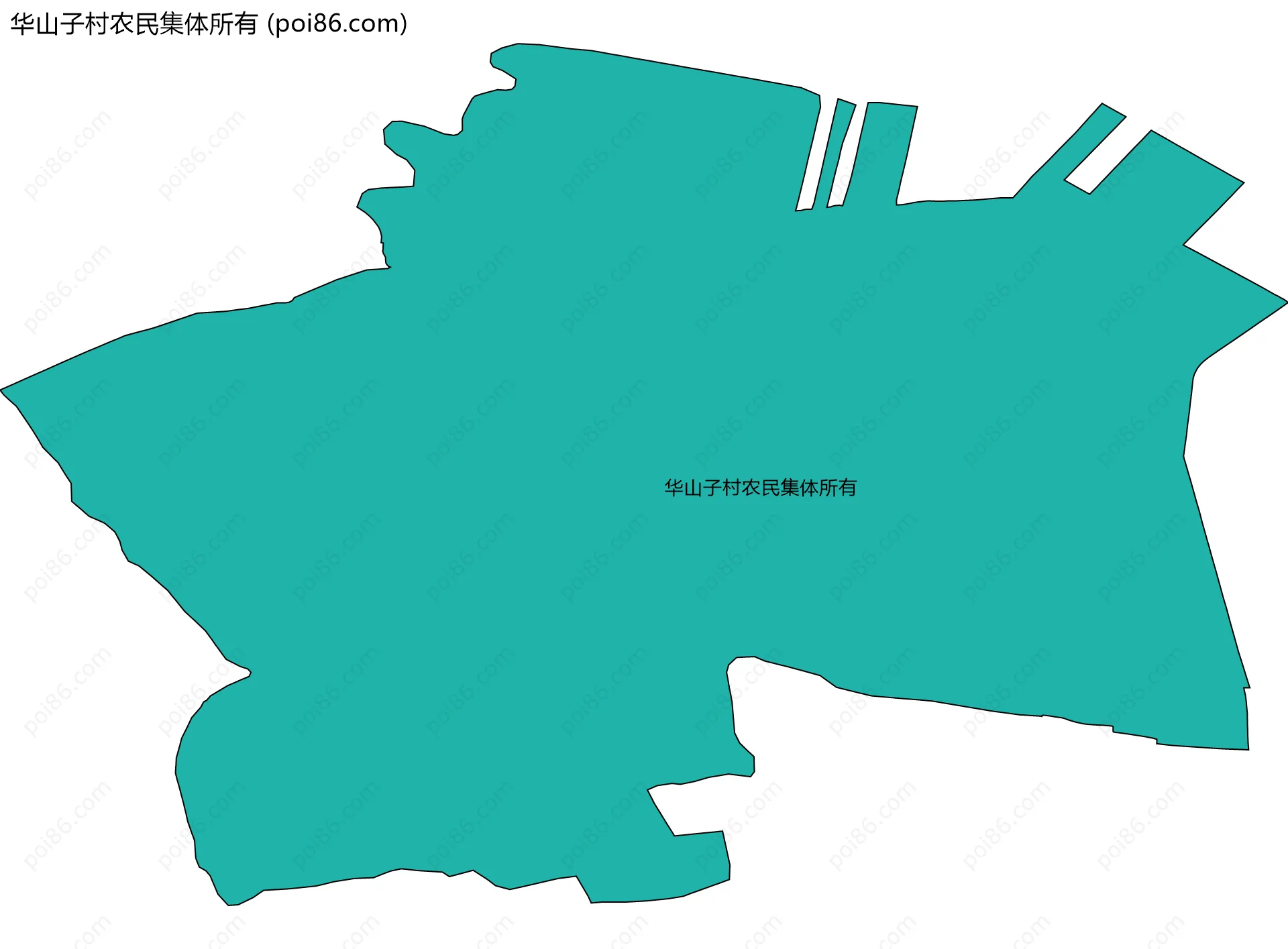 华山子村农民集体所有边界地图