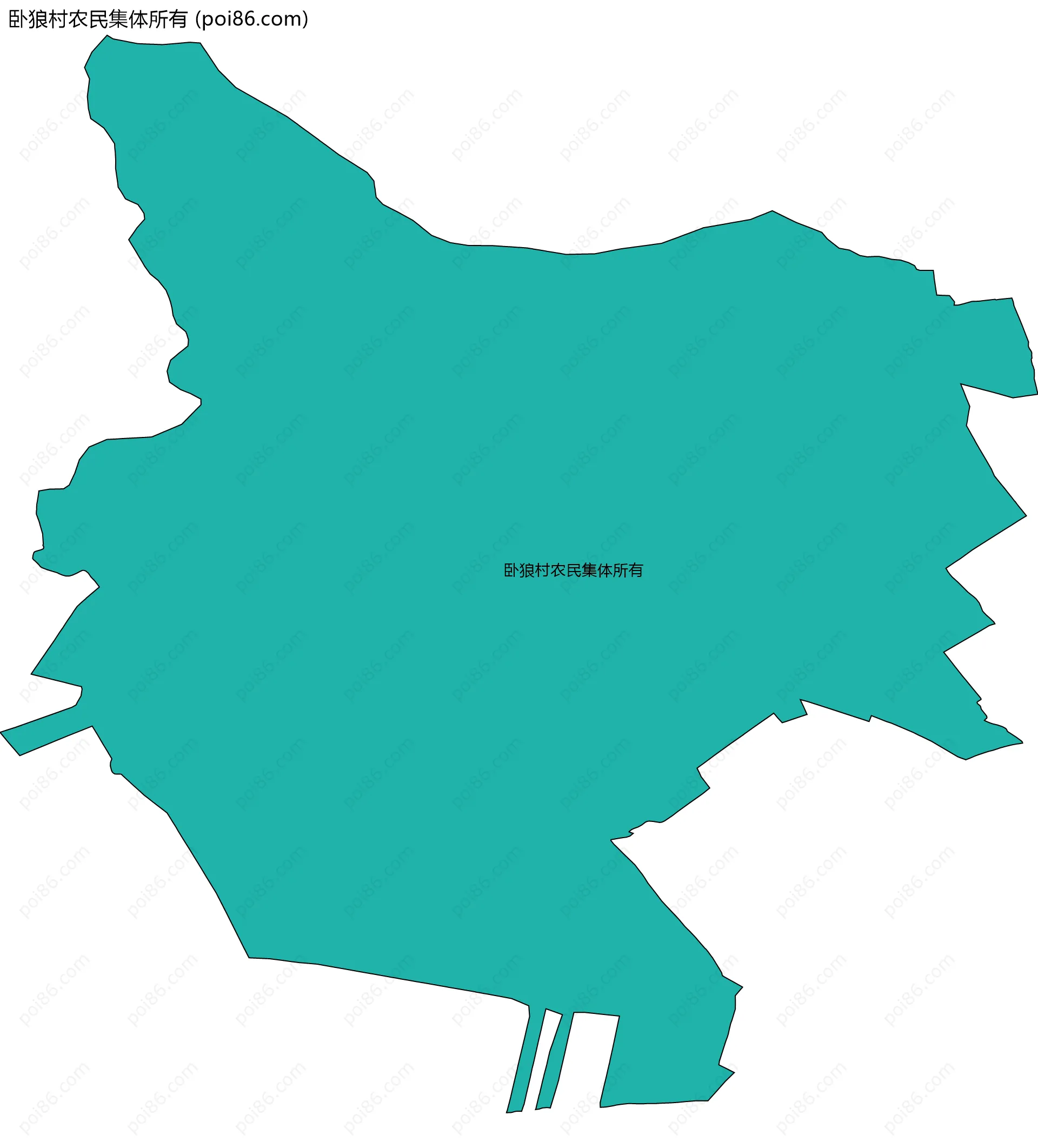 卧狼村农民集体所有边界地图