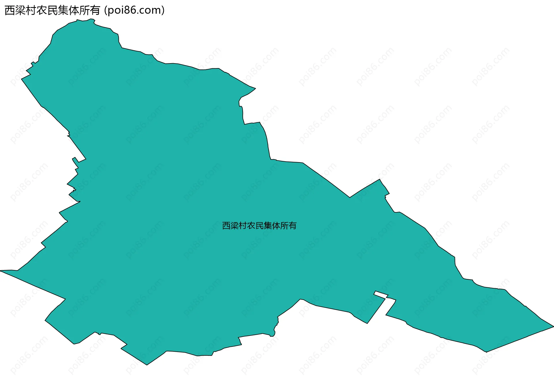 西梁村农民集体所有边界地图