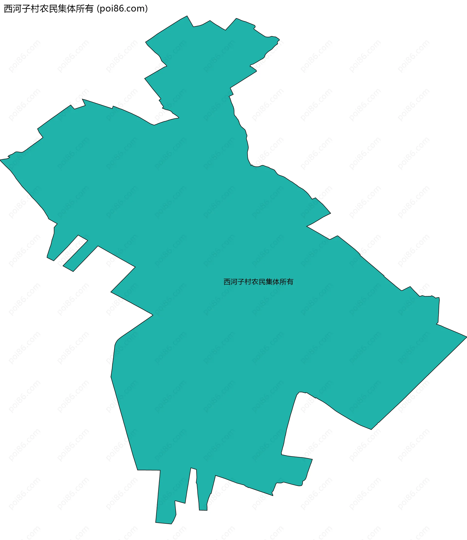 西河子村农民集体所有边界地图