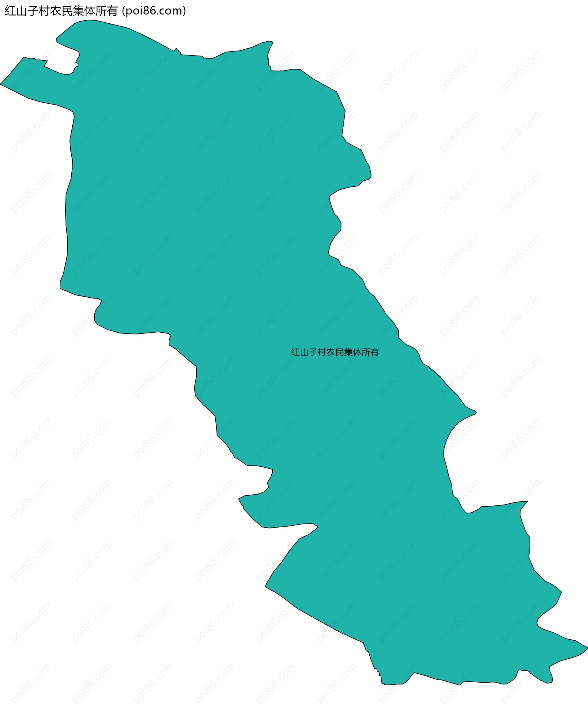 红山子村农民集体所有边界地图