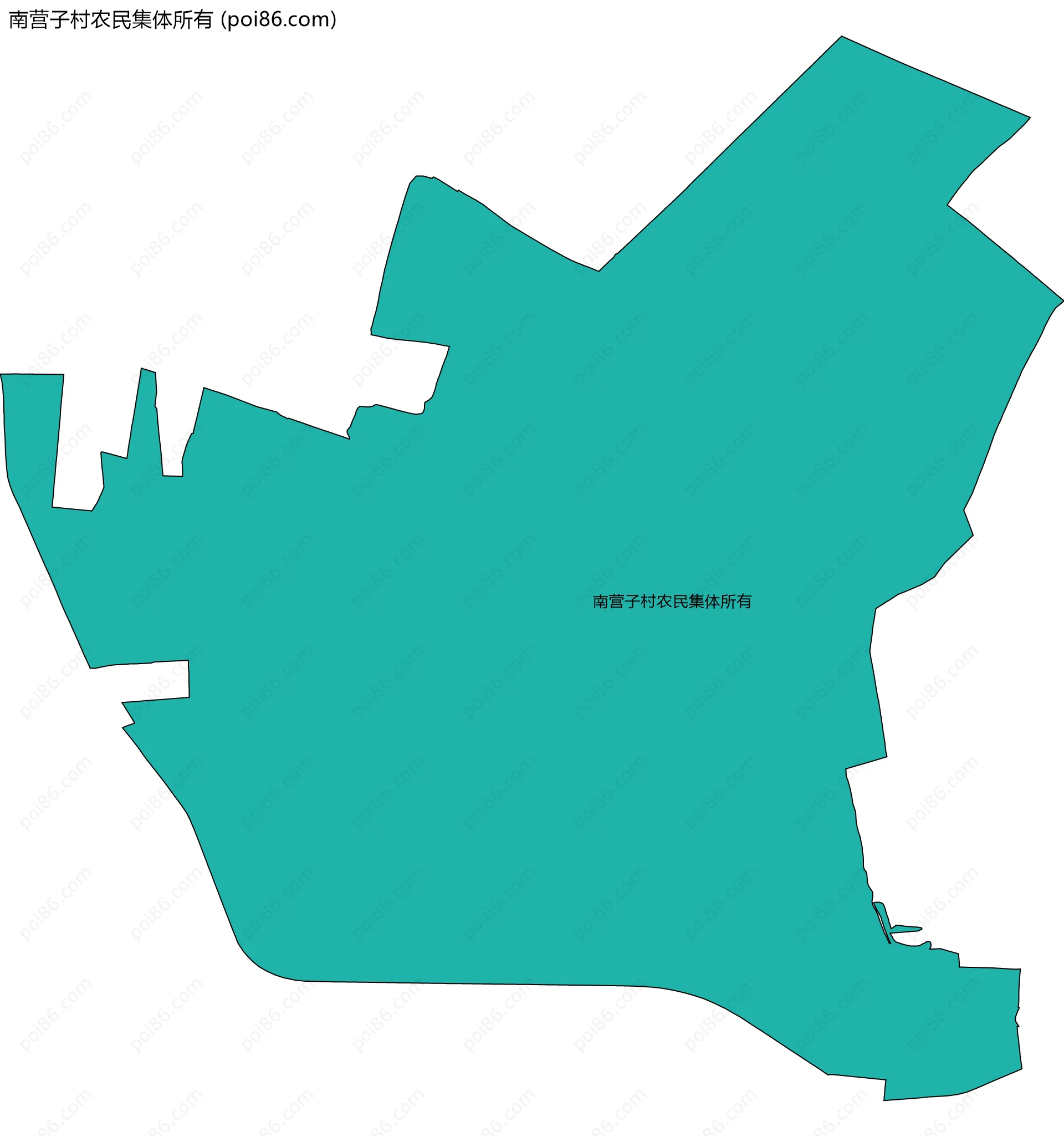 南营子村农民集体所有边界地图