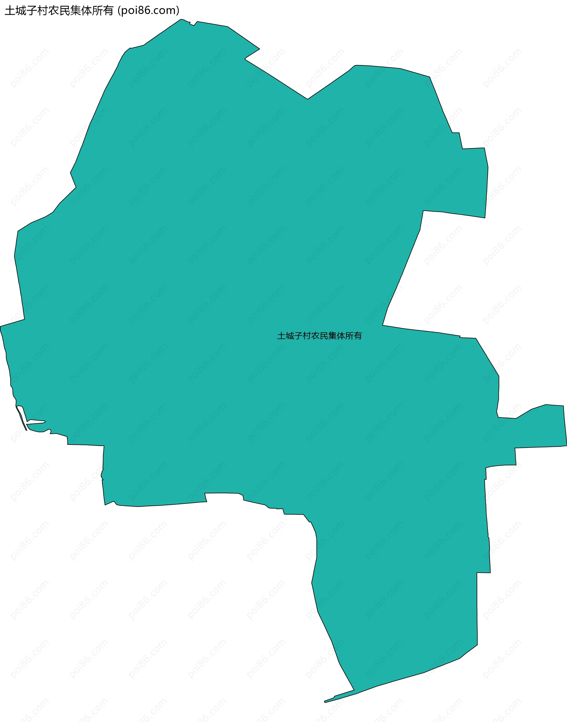 土城子村农民集体所有边界地图
