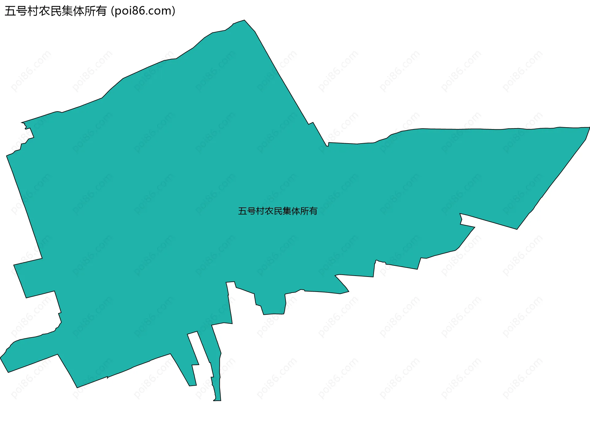 五号村农民集体所有边界地图